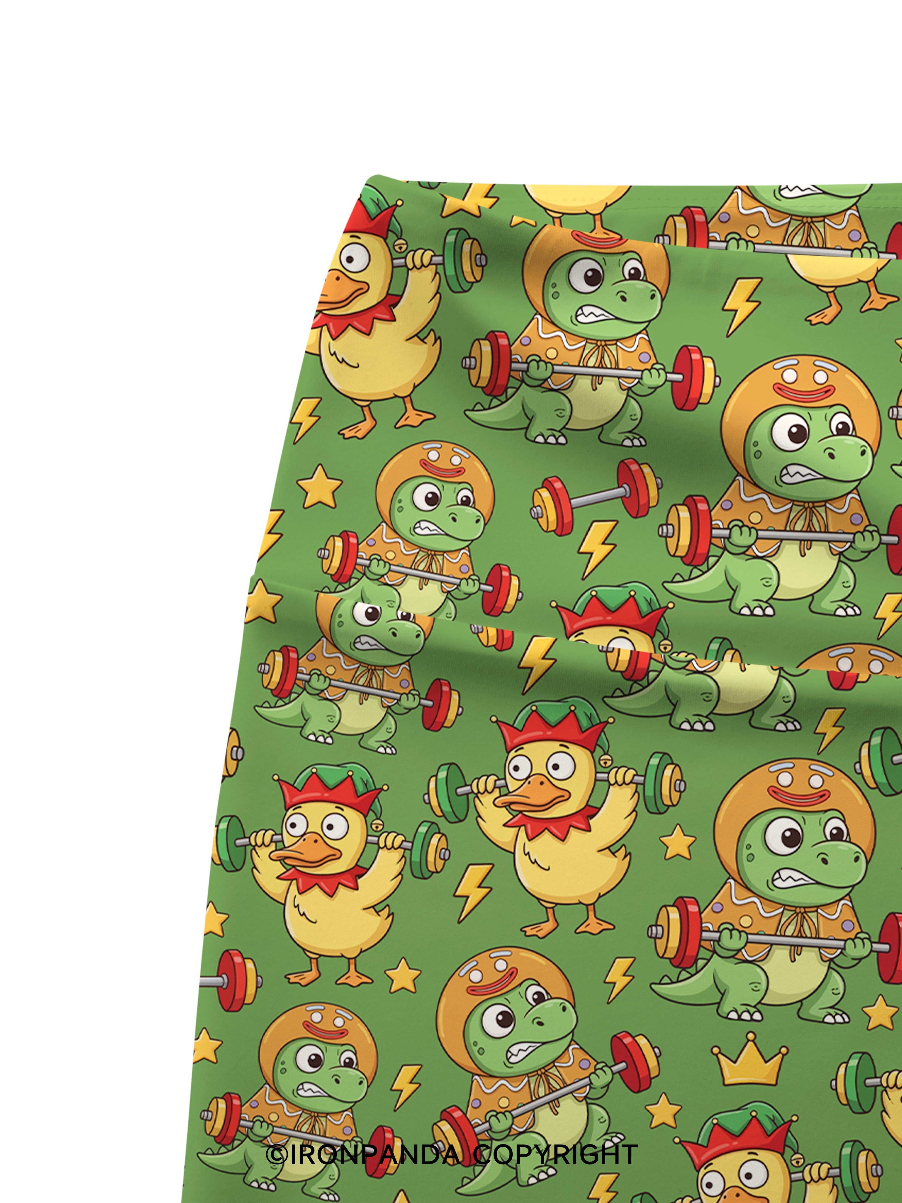 Gains Are Fun Printed Yoga Cycling Shorts