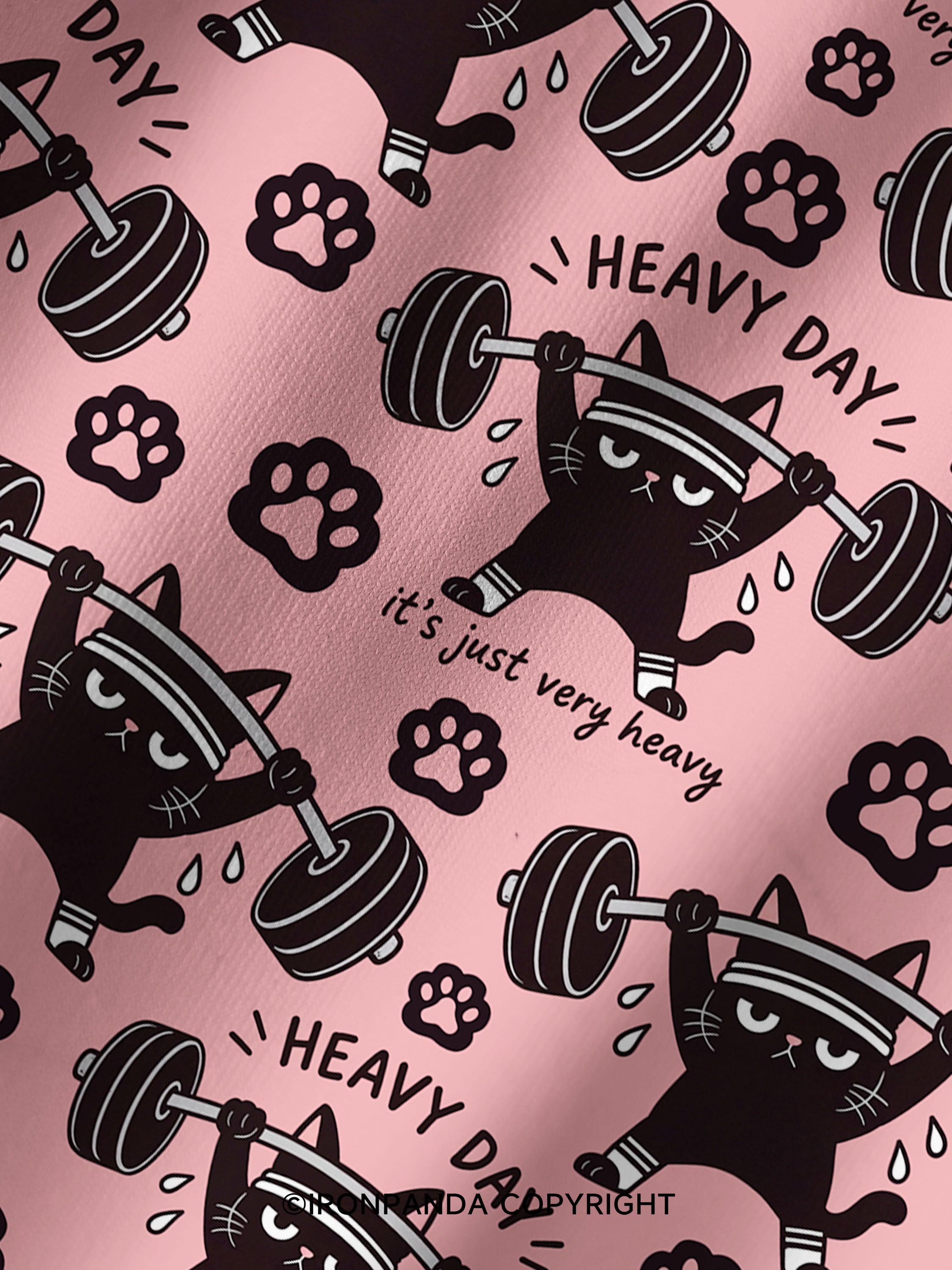 HEAVY DAY IT'S JUST VERY HEAVY Printed Yoga Shorts