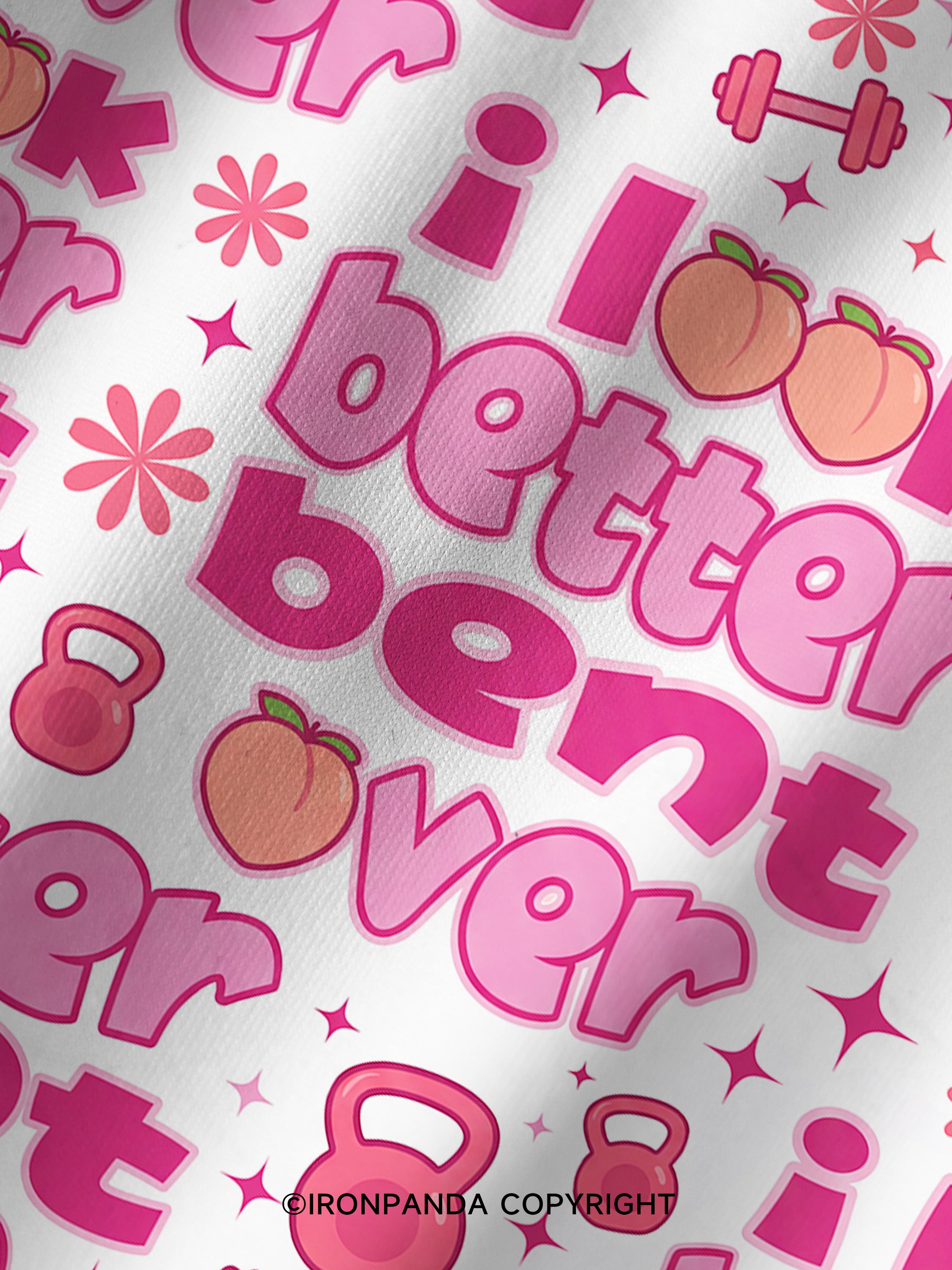 I LOOK BETTER BENT OVER WORKOUT Printed Yoga Shorts
