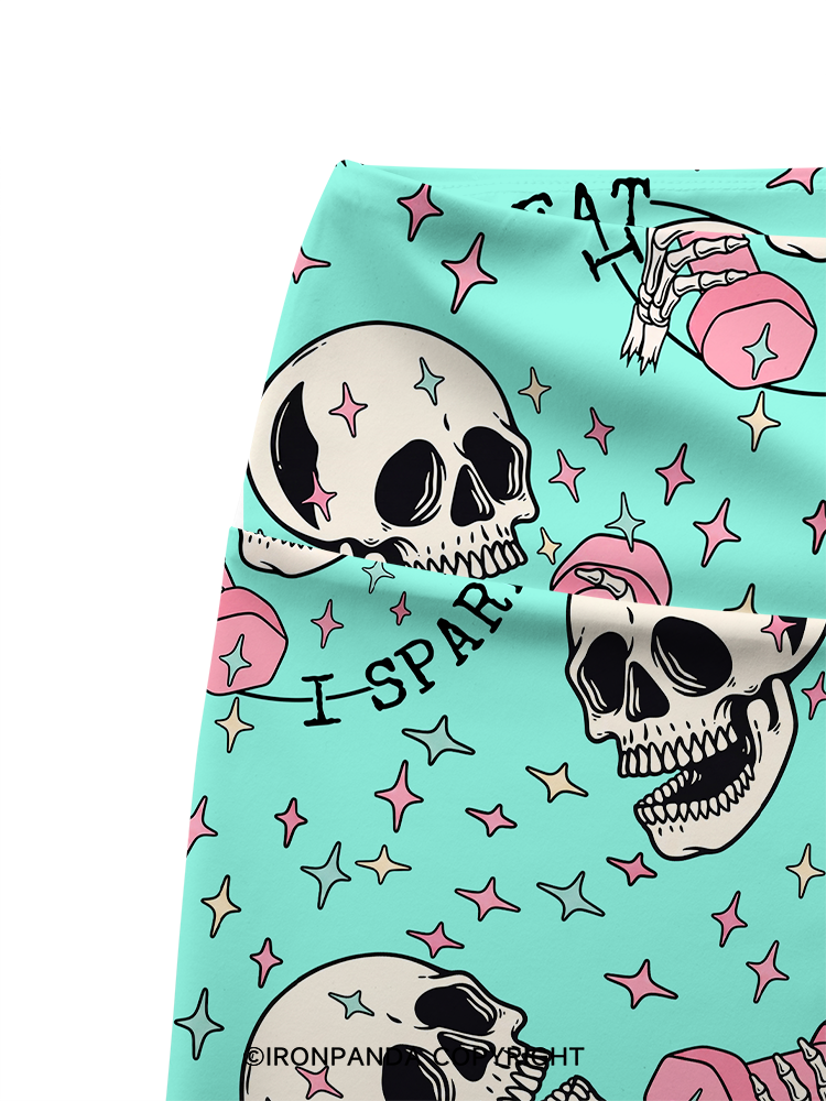 I DON’T SWEAT I SPARKLE Printed Yoga Cycling Shorts