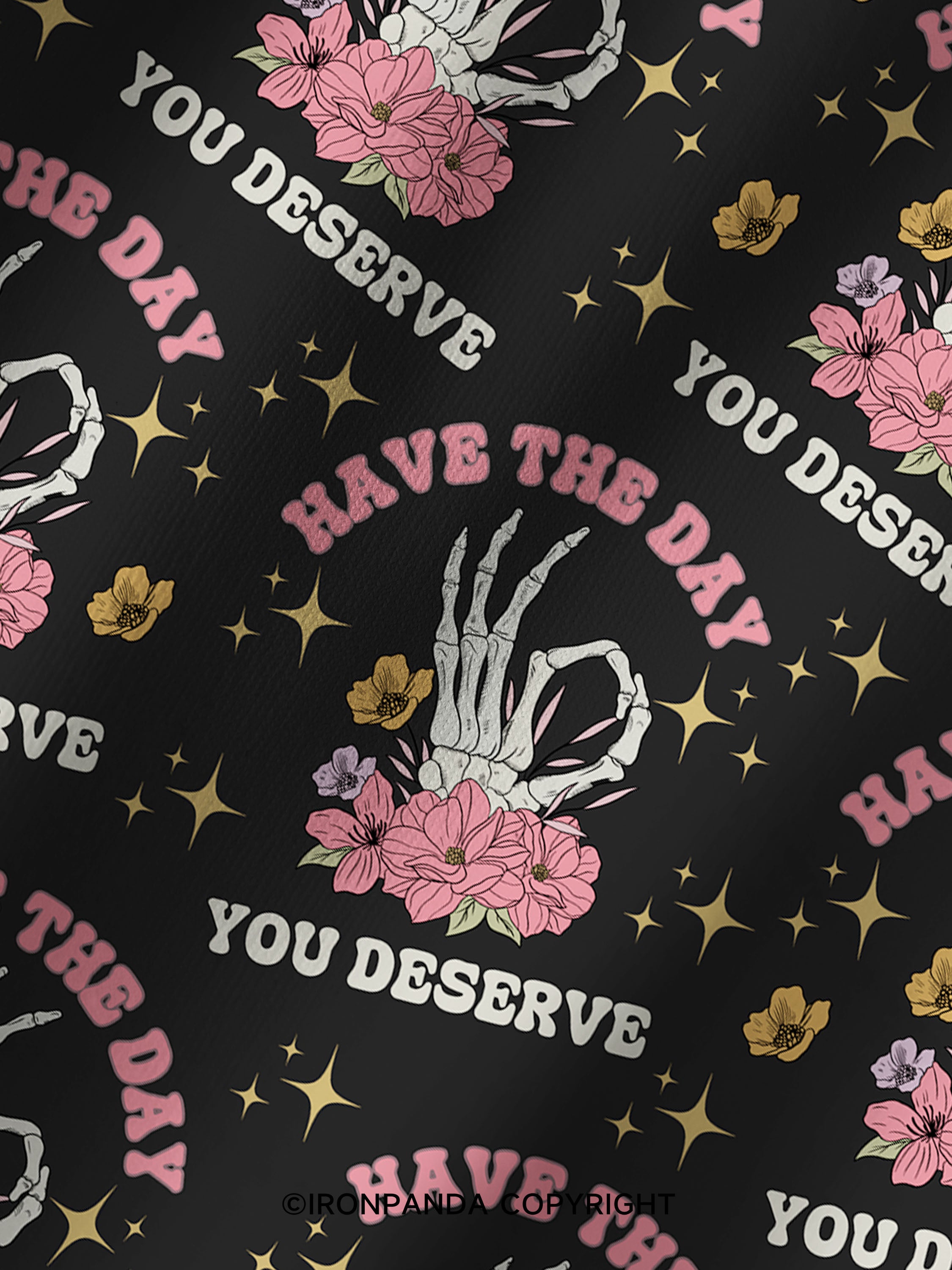 HAVE THE DAY YOU DESERVE Printed Yoga Shorts