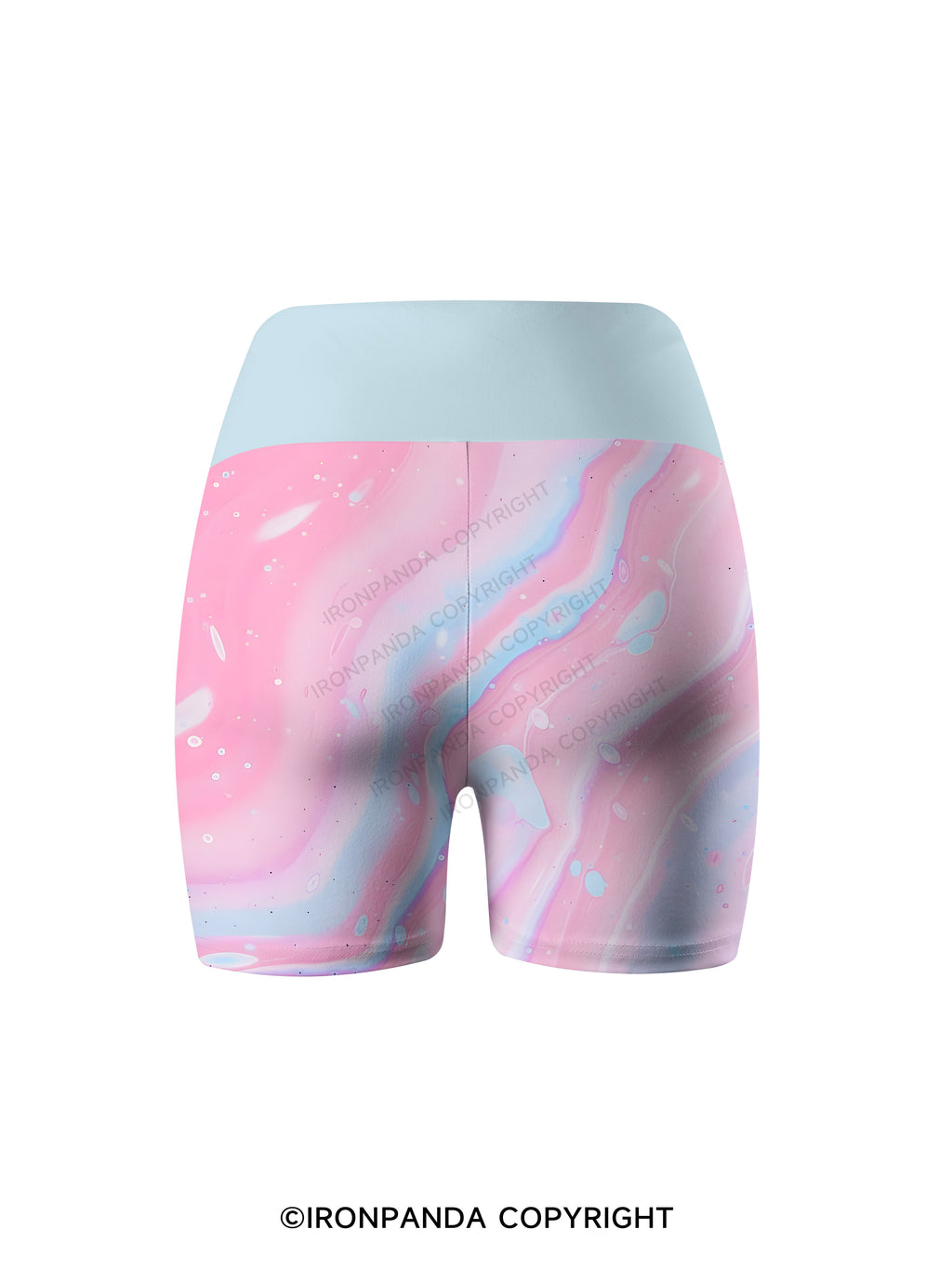 Pink Marble Yoga Cycling Shorts