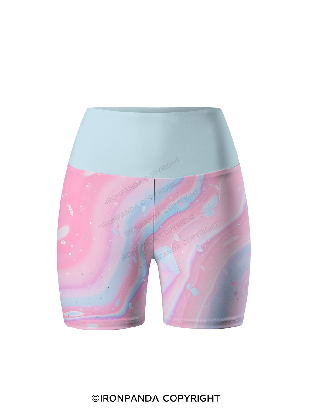 Pink Marble Yoga Cycling Shorts