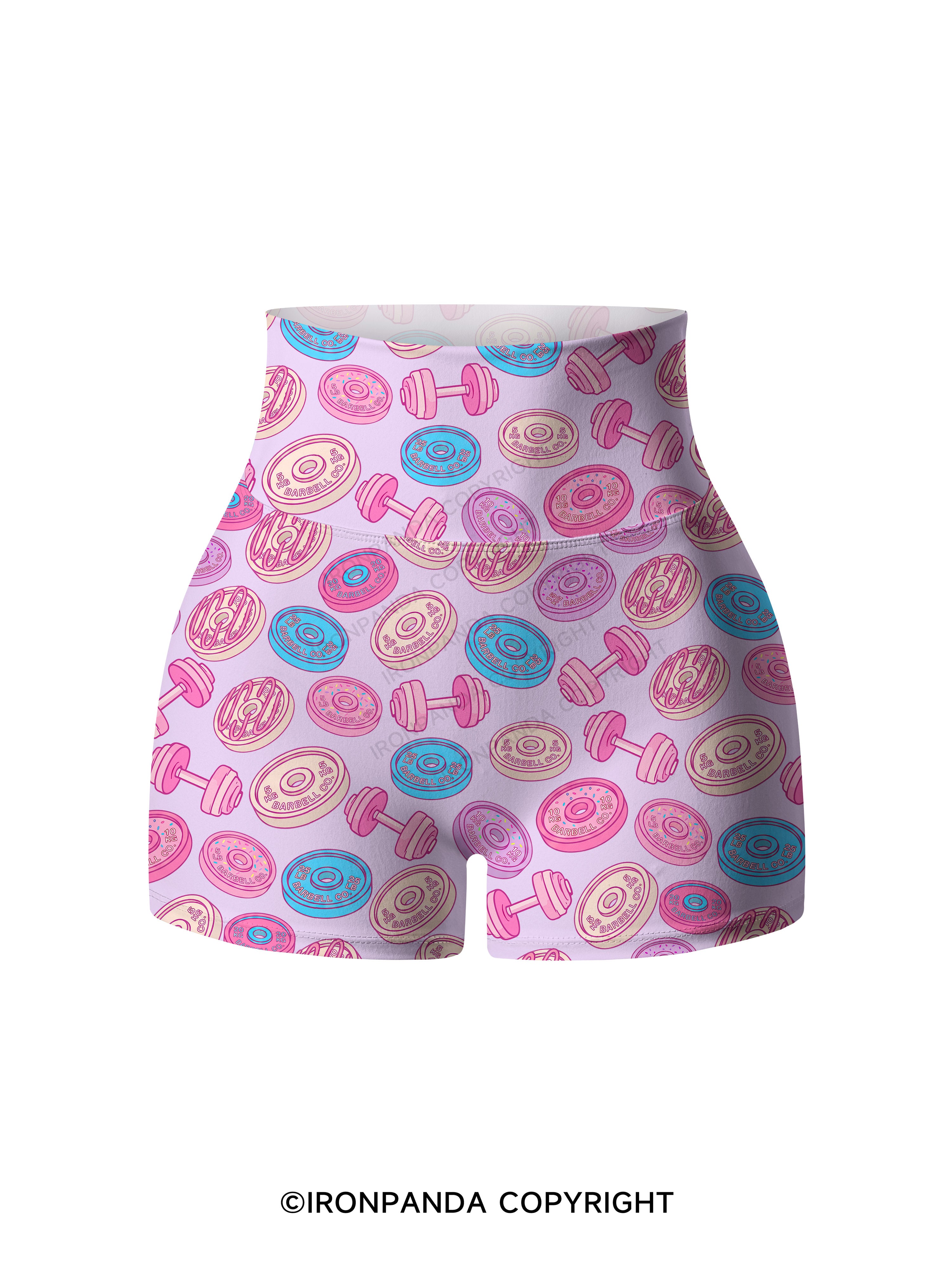 DONUT PLATES Printed Yoga Shorts