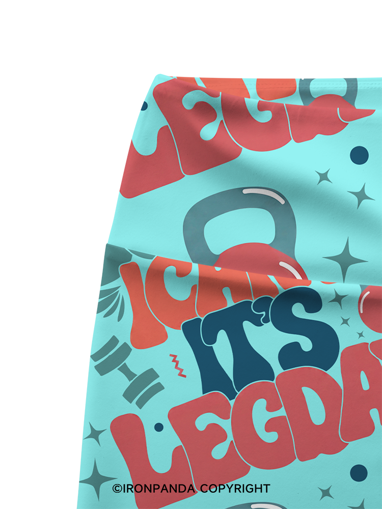 Sorry I can’t, it’s leg day Printed Yoga Cycling Shorts