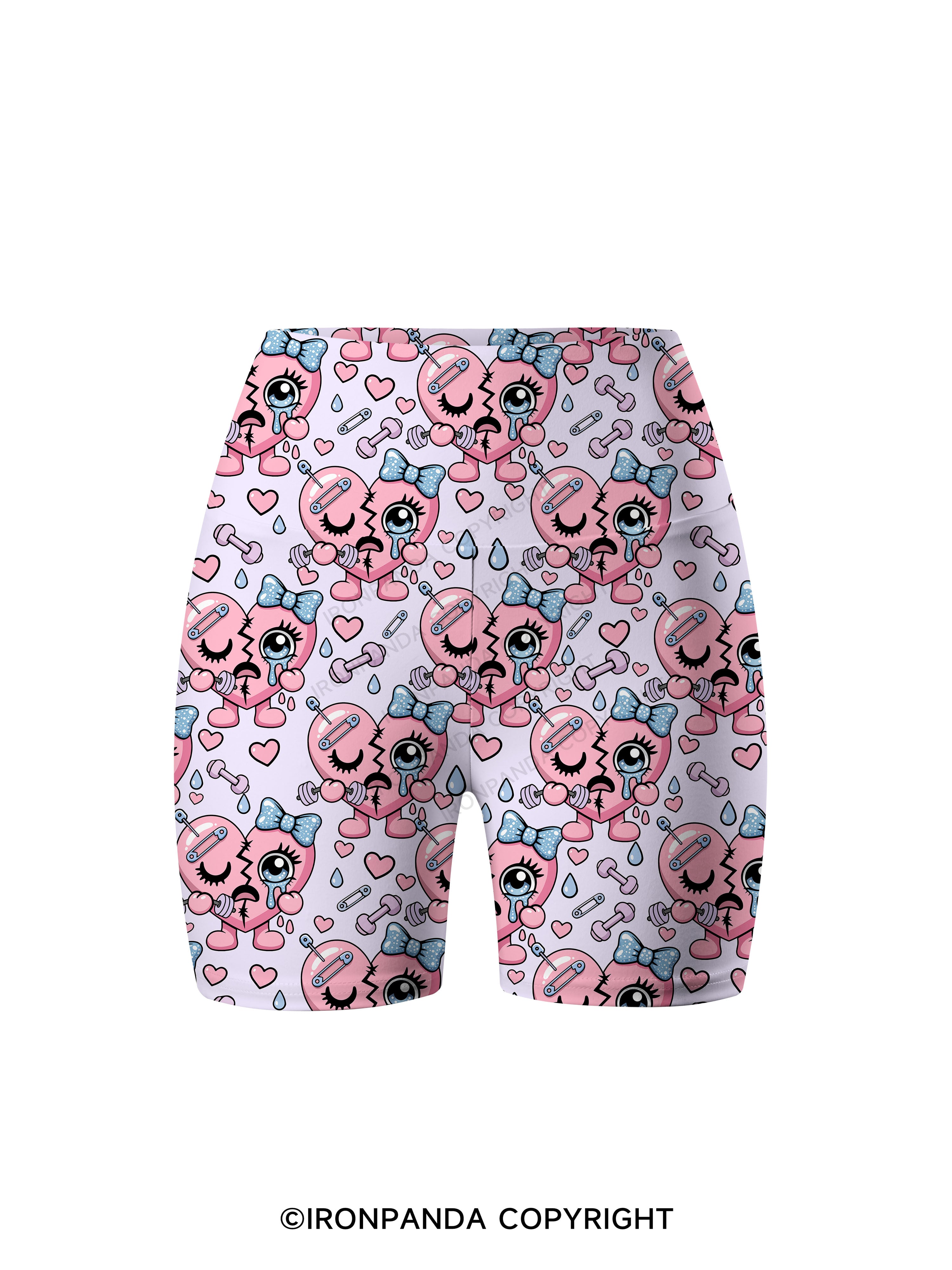 BROKEN BUT STRONGER Printed Yoga Cycling Shorts