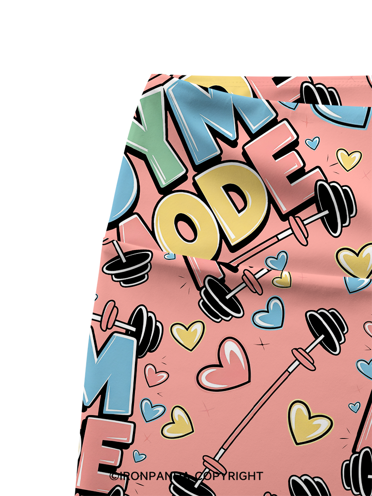 GYM MODE Printed Yoga Cycling Shorts
