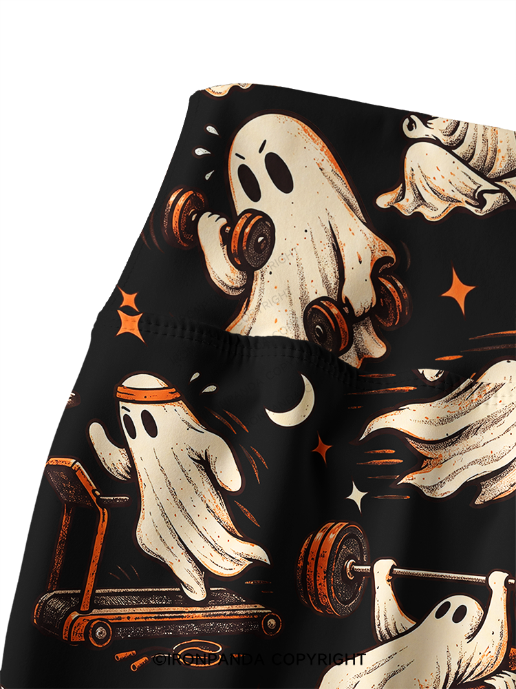 Funny Ghost Weightlifting Fitness Printed Yoga Pants