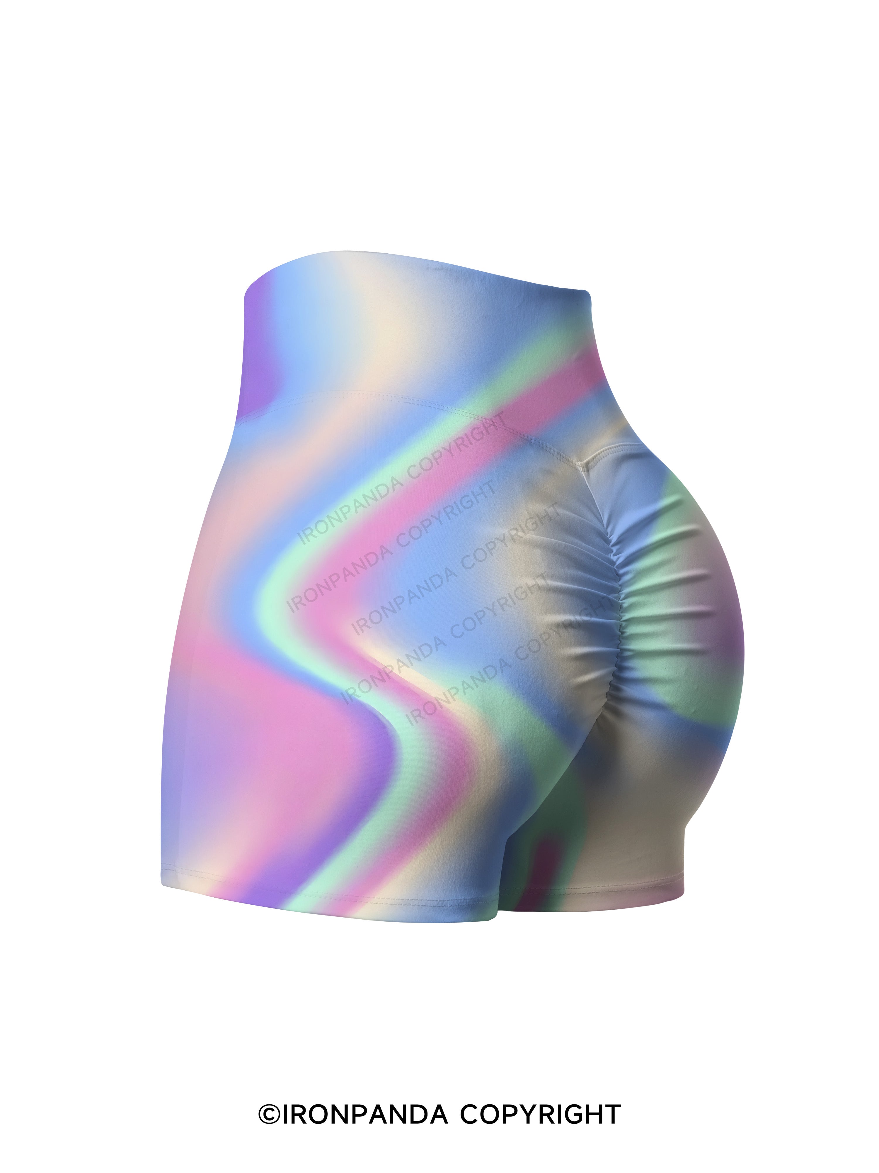 Gradation Printed Yoga Shorts