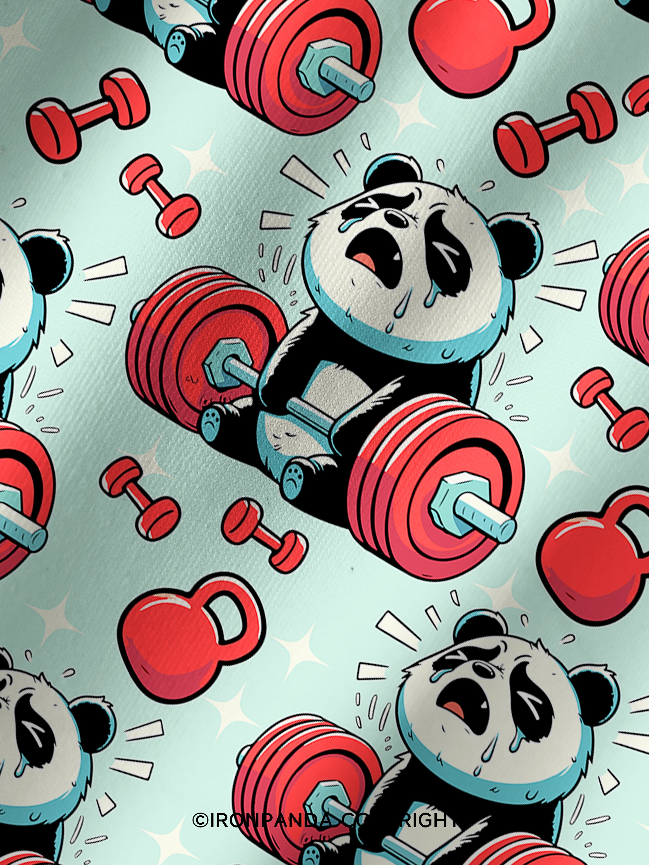 don't fart panda weightlifting Printed Yoga Shorts