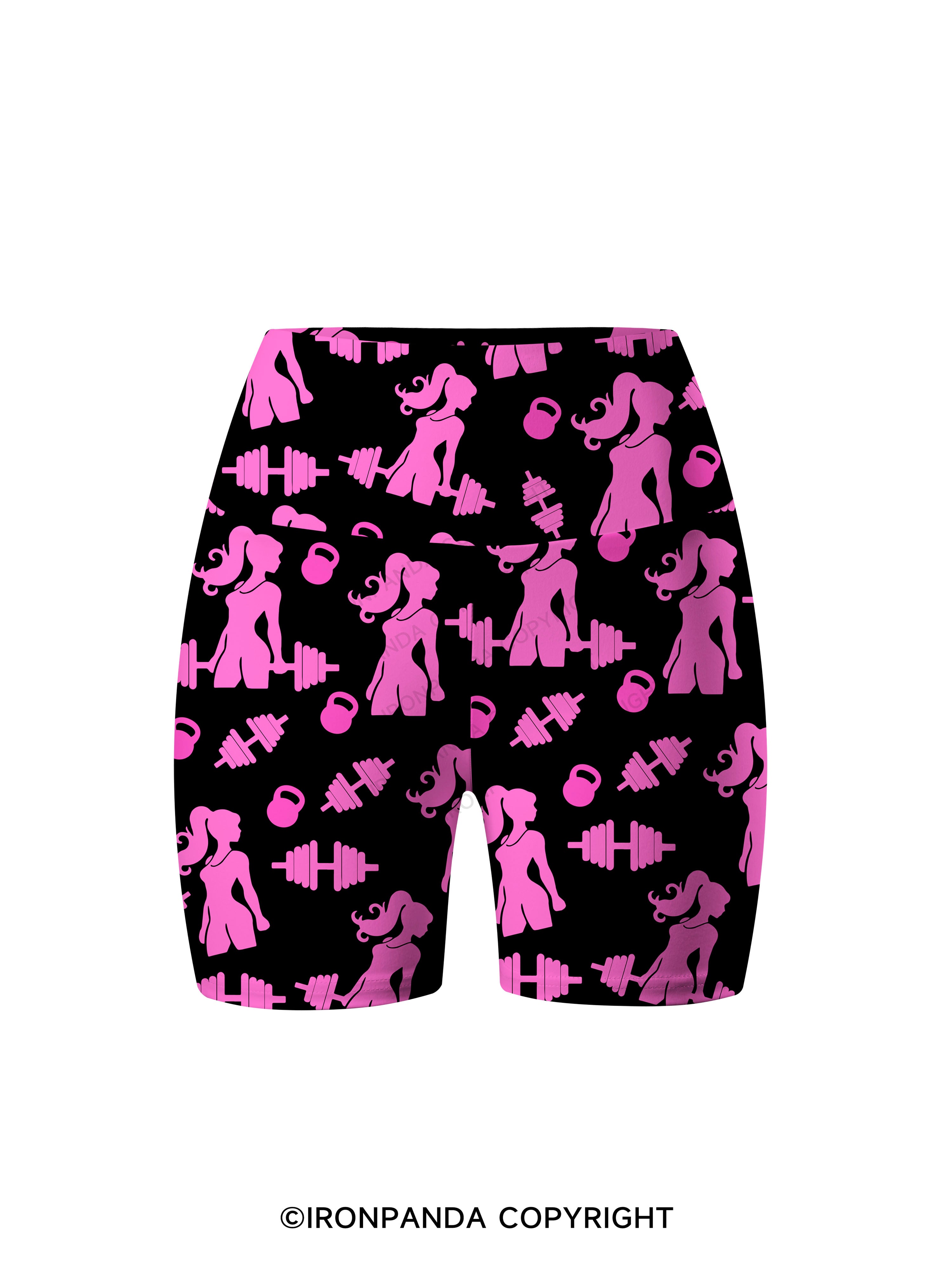 PINK POWERLIFT Printed Yoga Cycling Shorts