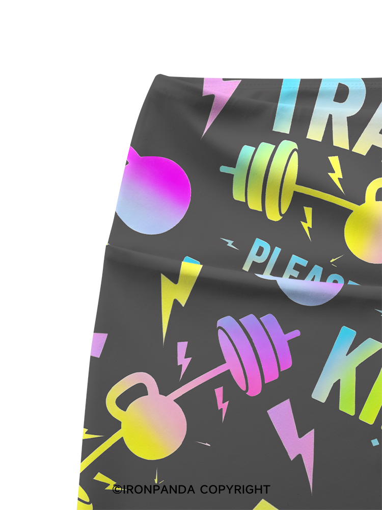 DEAR TRAINER, PLEASE DON’T KILL ME. TODAY Printed Yoga Cycling Shorts