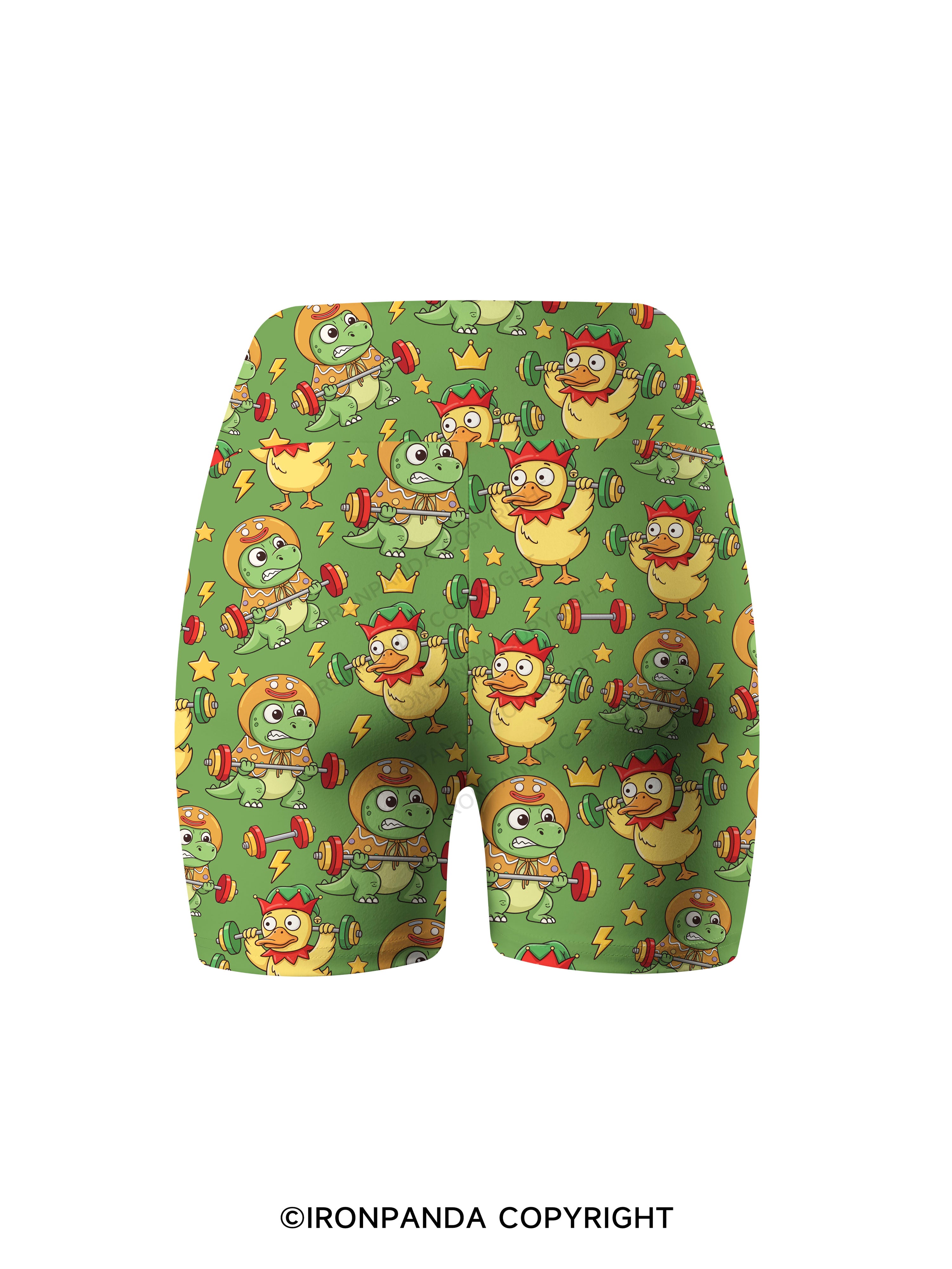Gains Are Fun Printed Yoga Cycling Shorts