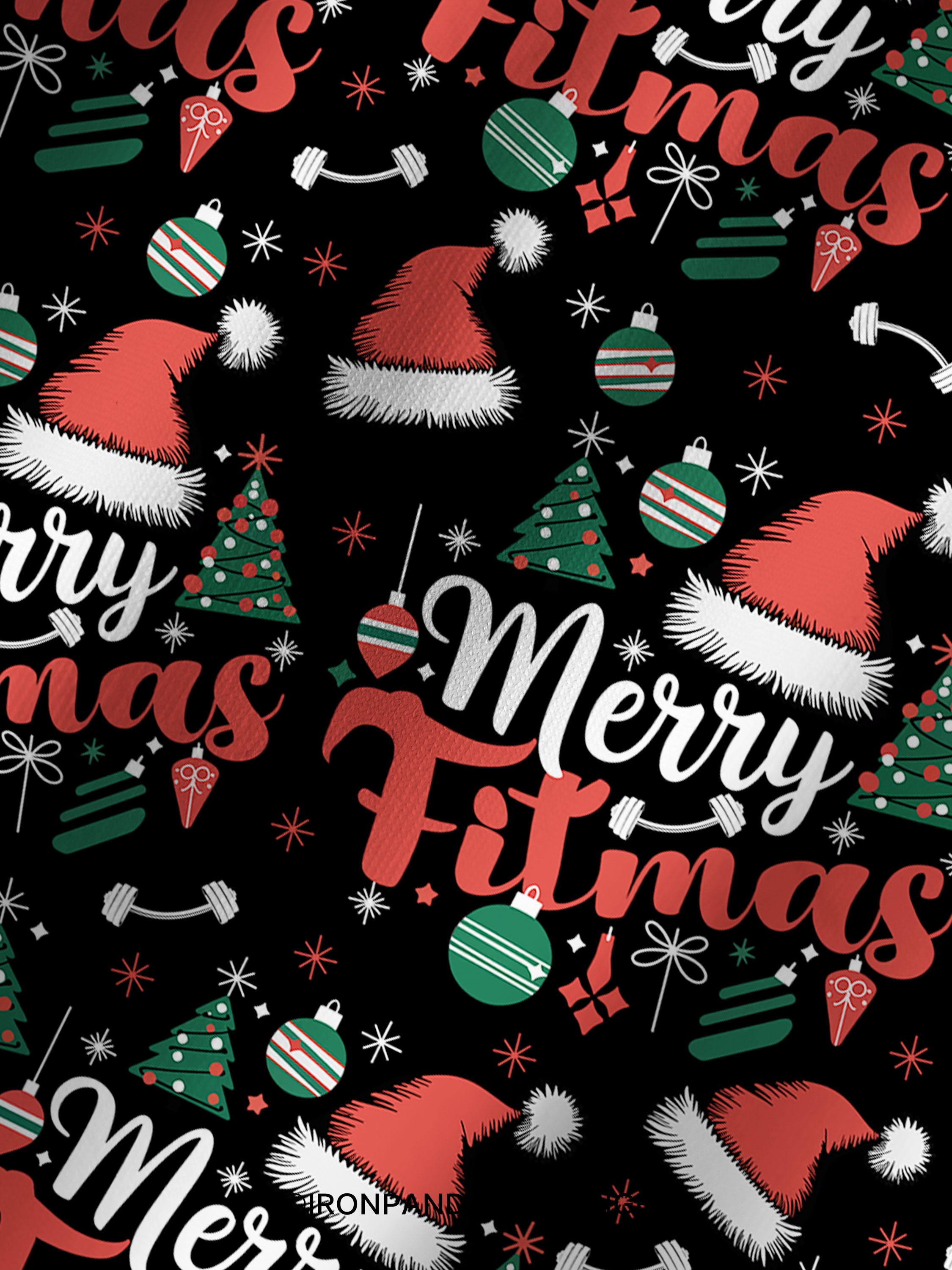 Merry Fitmas Printed Yoga Shorts