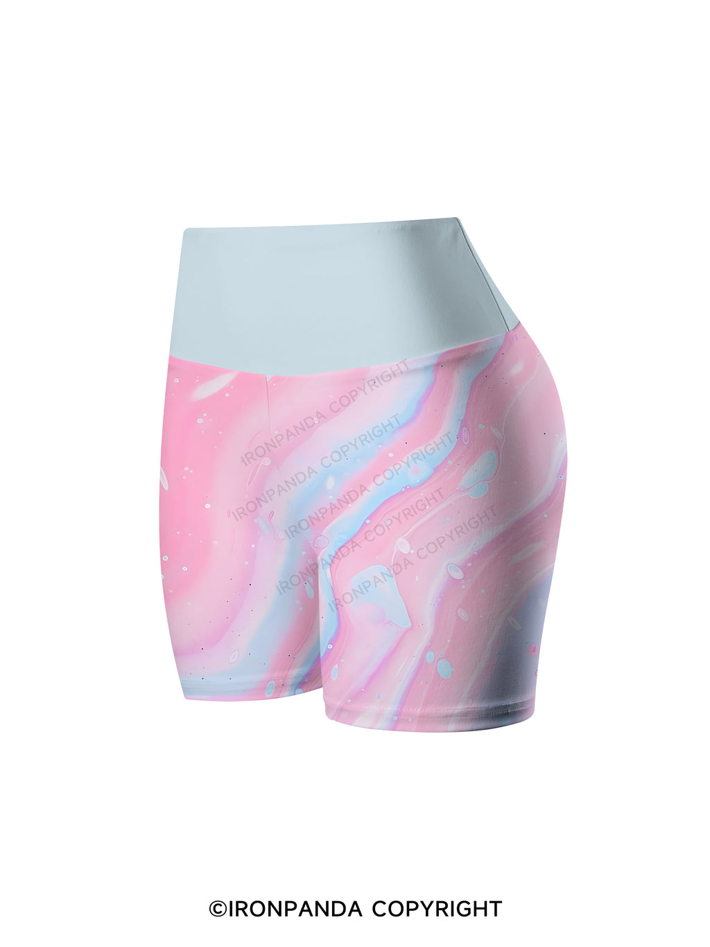 Pink Marble Yoga Cycling Shorts