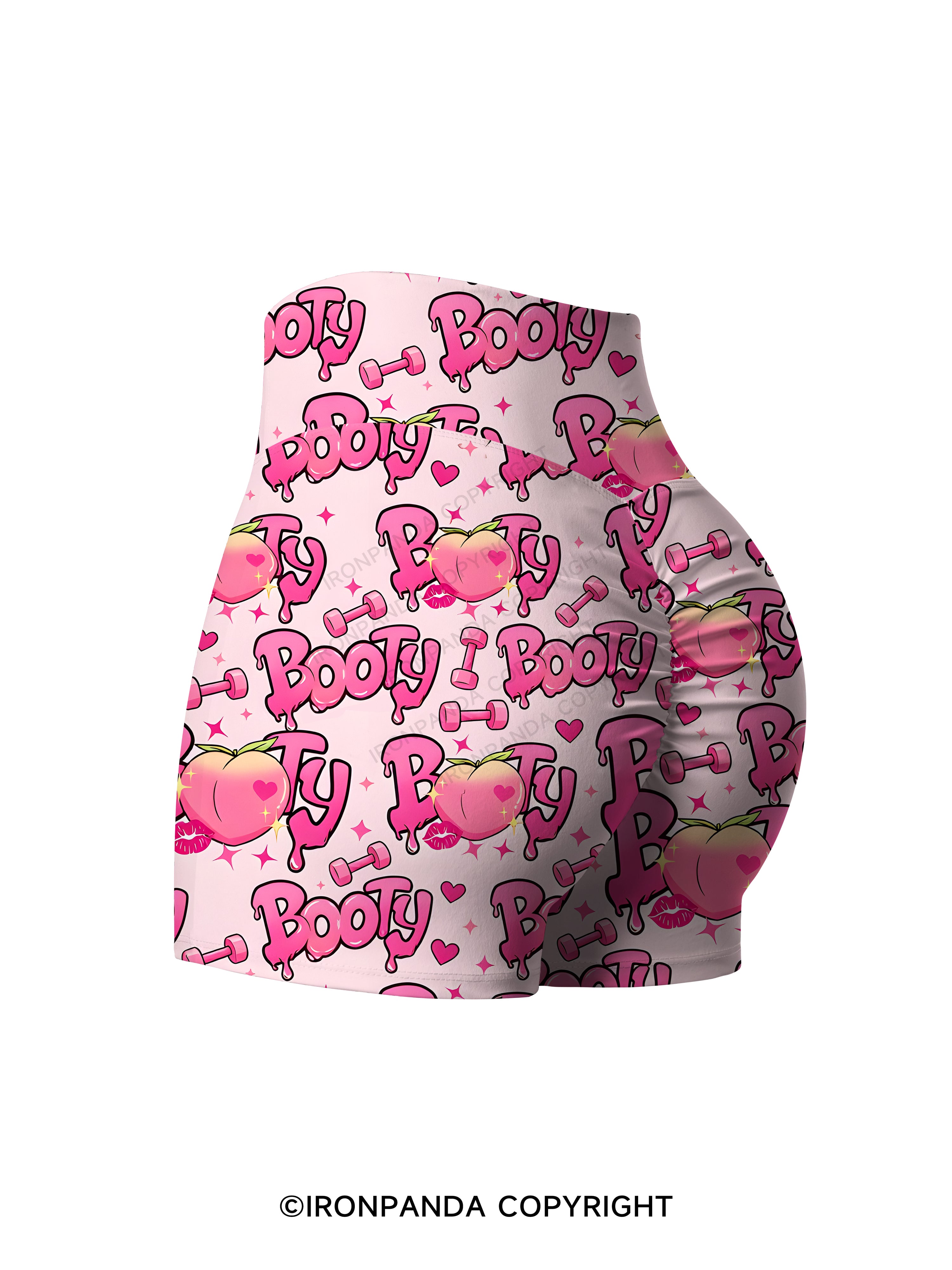 booty Printed Yoga Shorts