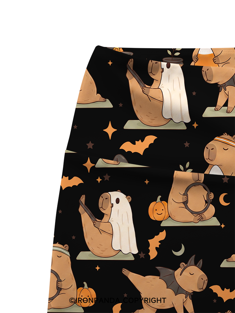 Capybara Pilates Printed Yoga Cycling Shorts