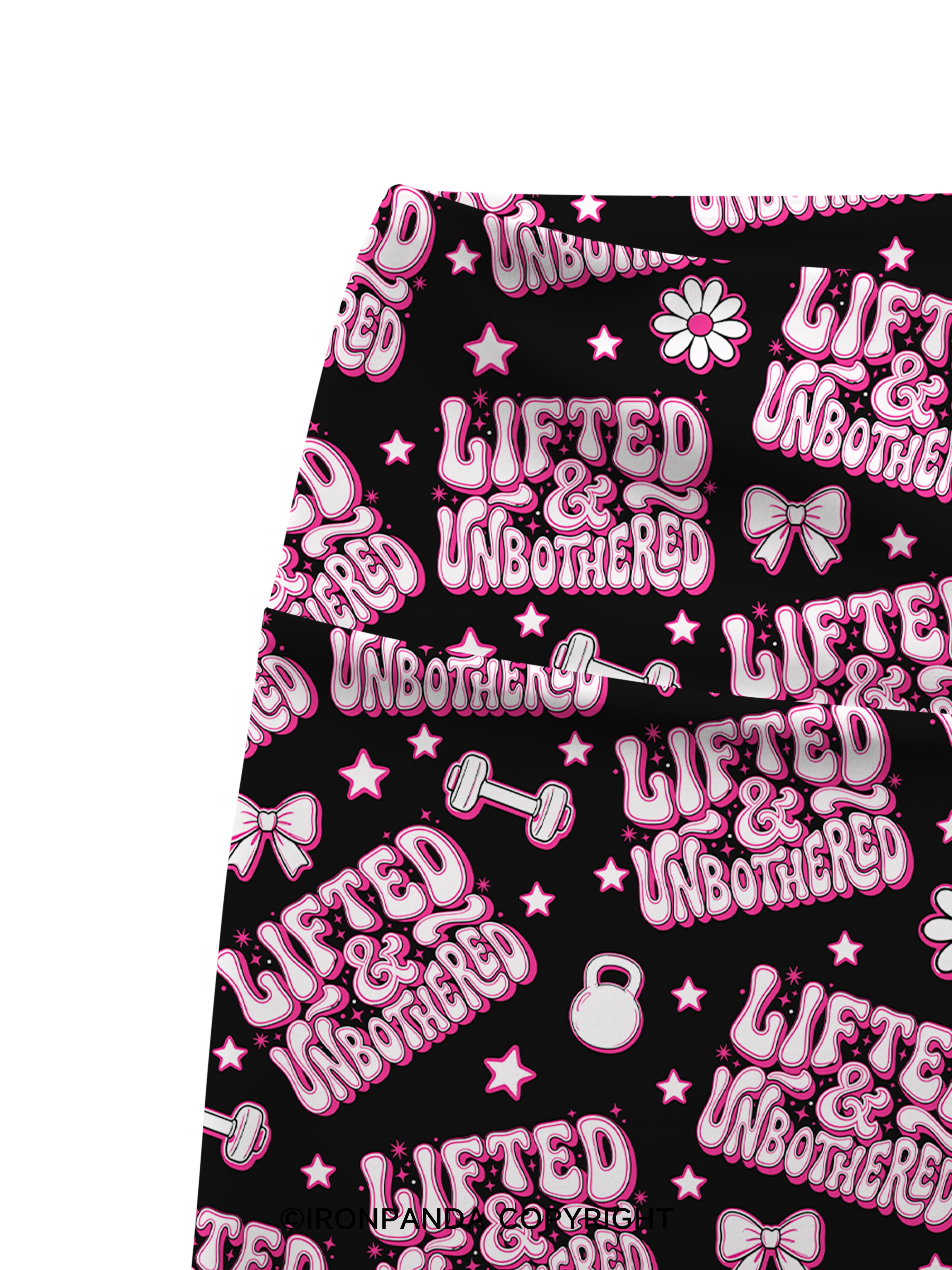 Lifted And Unbothered Printed Yoga Cycling Shorts