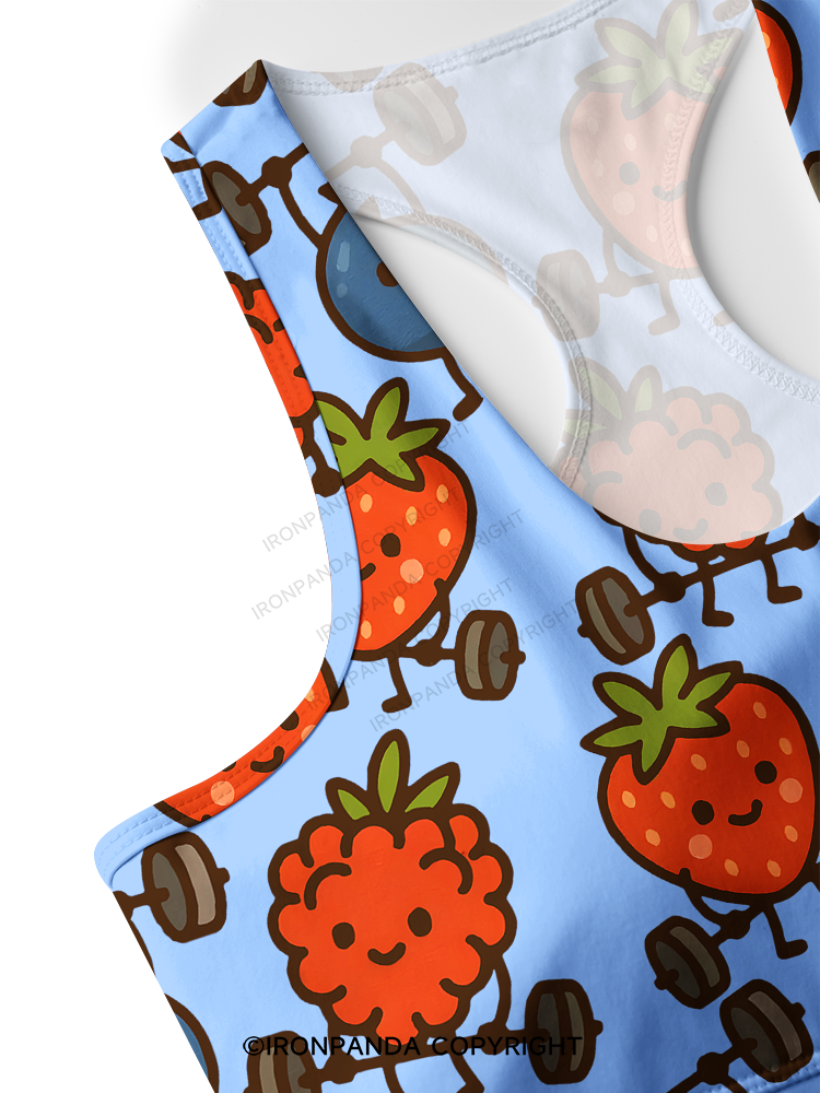 BERRY STRONG Racerback Sports Bra