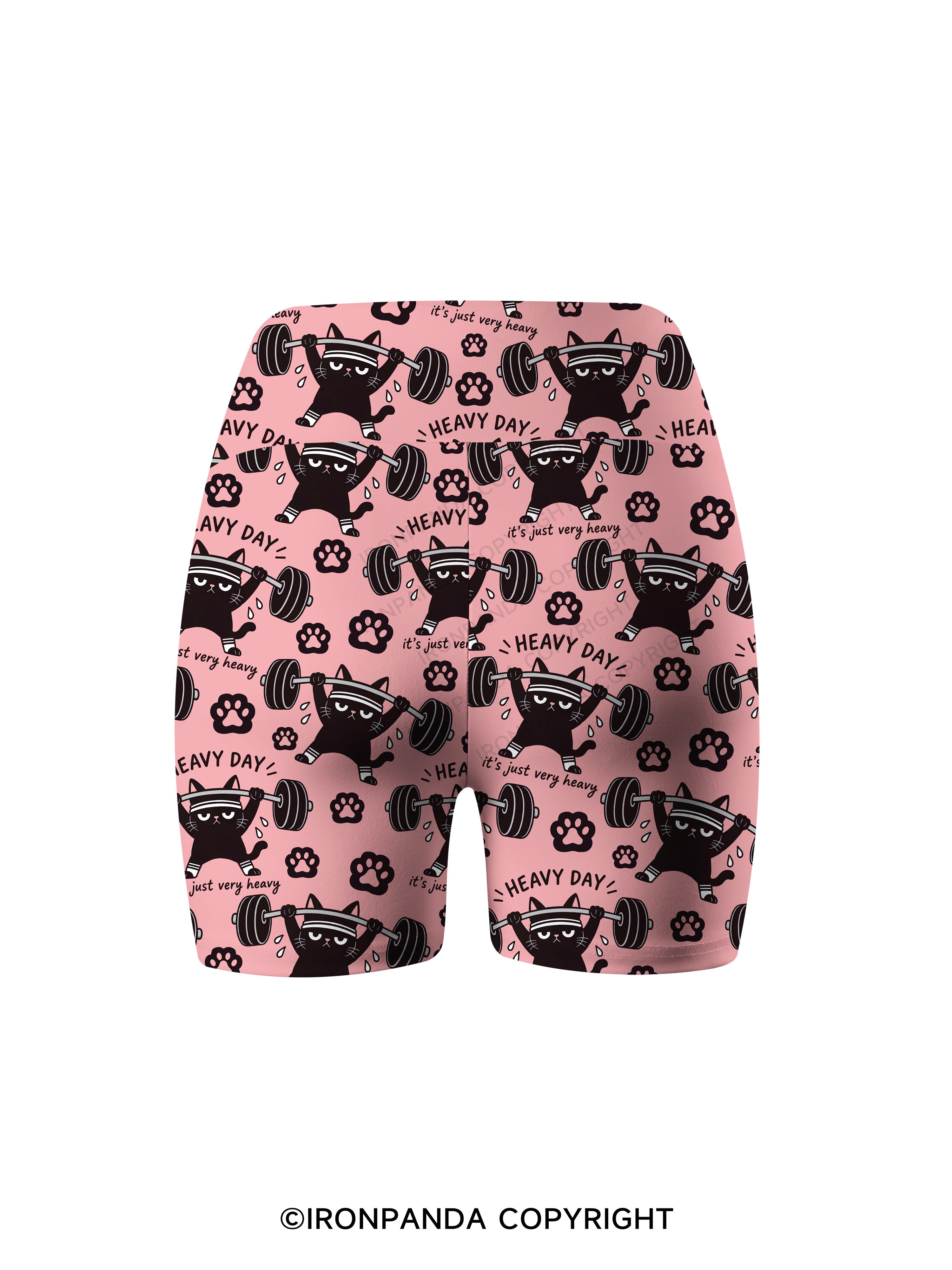 HEAVY DAY IT'S JUST VERY HEAVY Printed Yoga Cycling Shorts