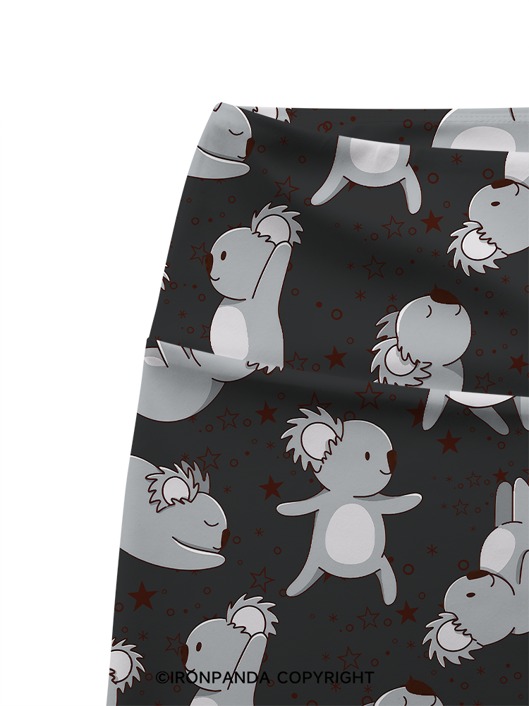 YOGA KOALAS Printed Yoga Cycling Shorts