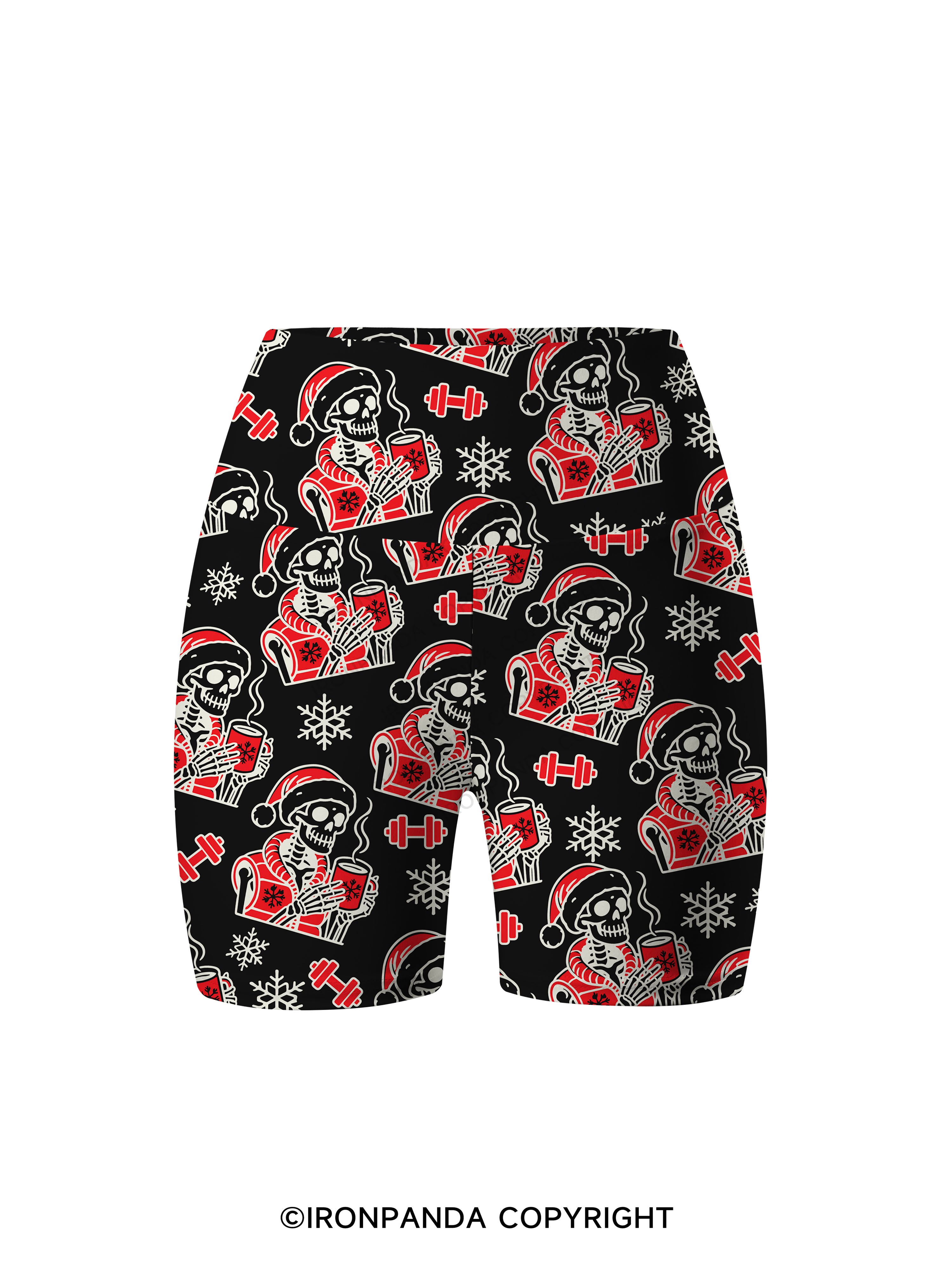 HO HO HOLY SHIT WHAT A YEAR Printed Yoga Cycling Shorts