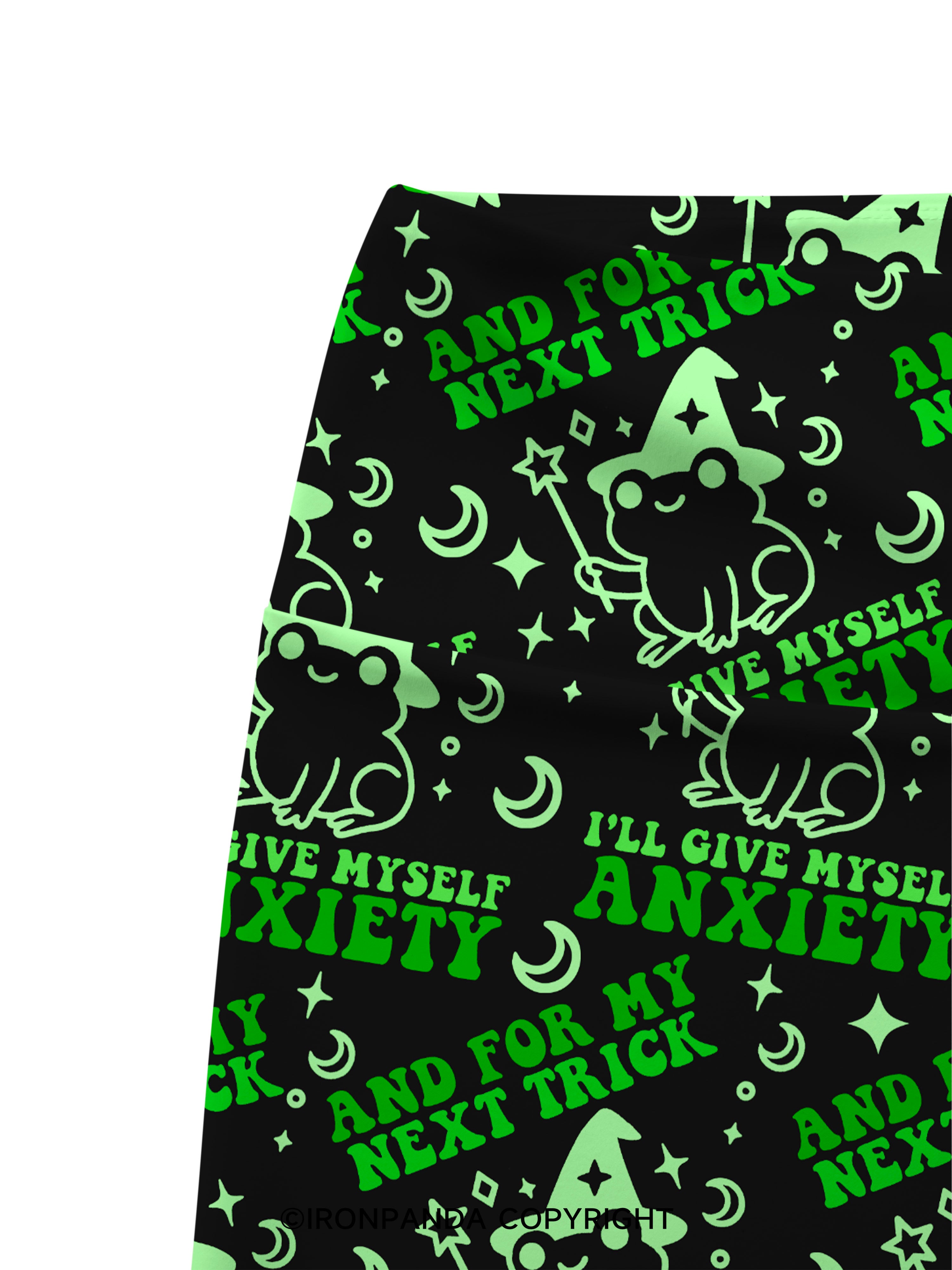 AND FOR MY NEXT TRICK I'LL GIVE MYSELF ANXIETY Printed Yoga Cycling Shorts