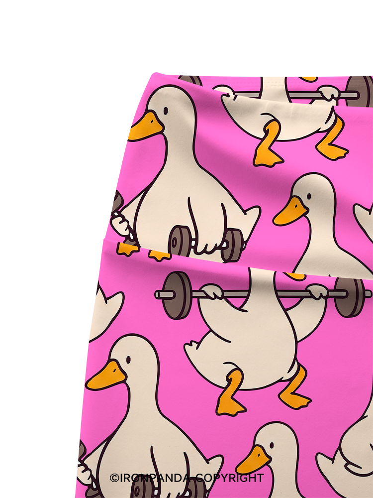 Quack Gym Printed Yoga Cycling Shorts