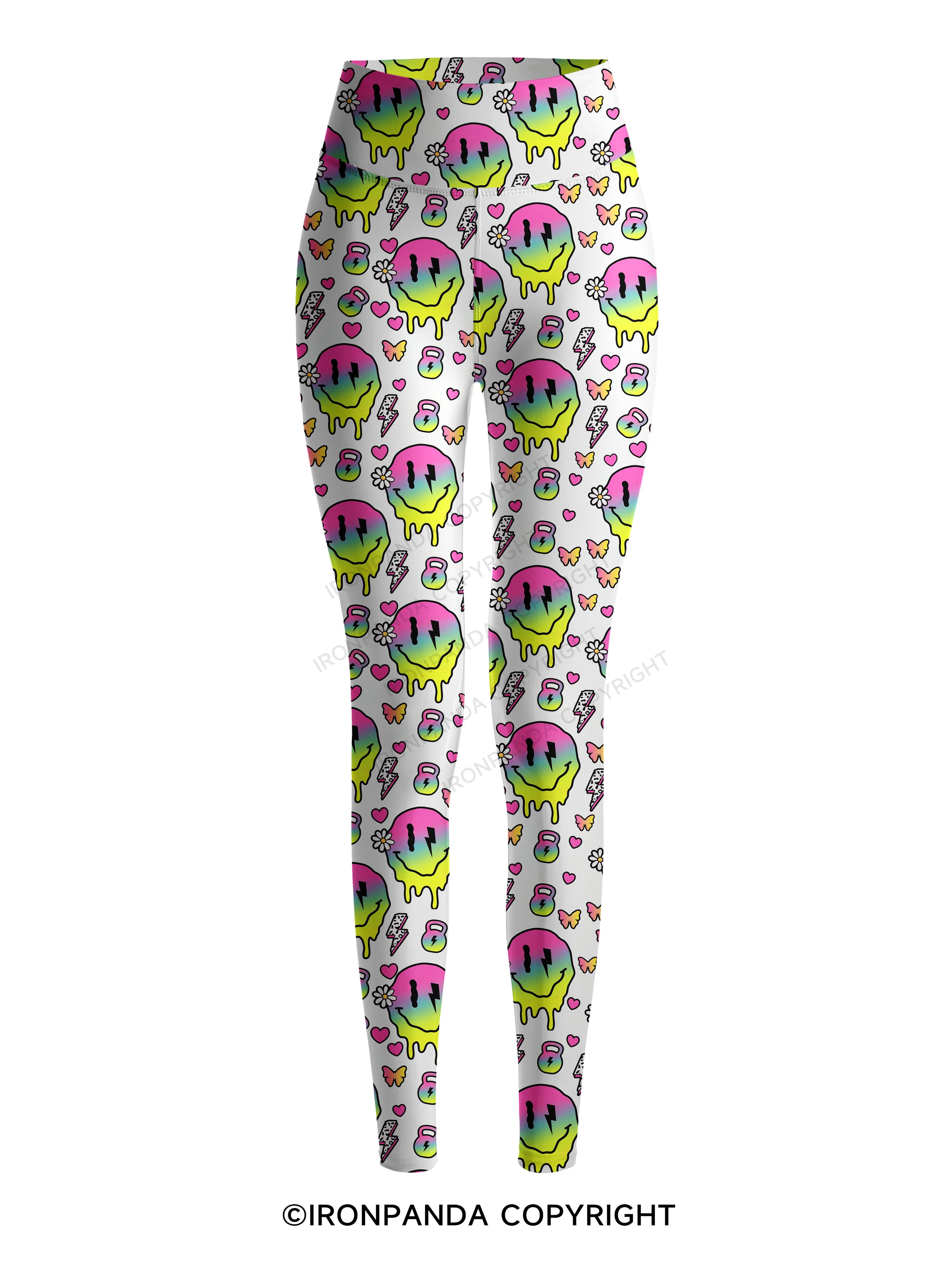 Melty Kettlebell Smile Printed Yoga Pants