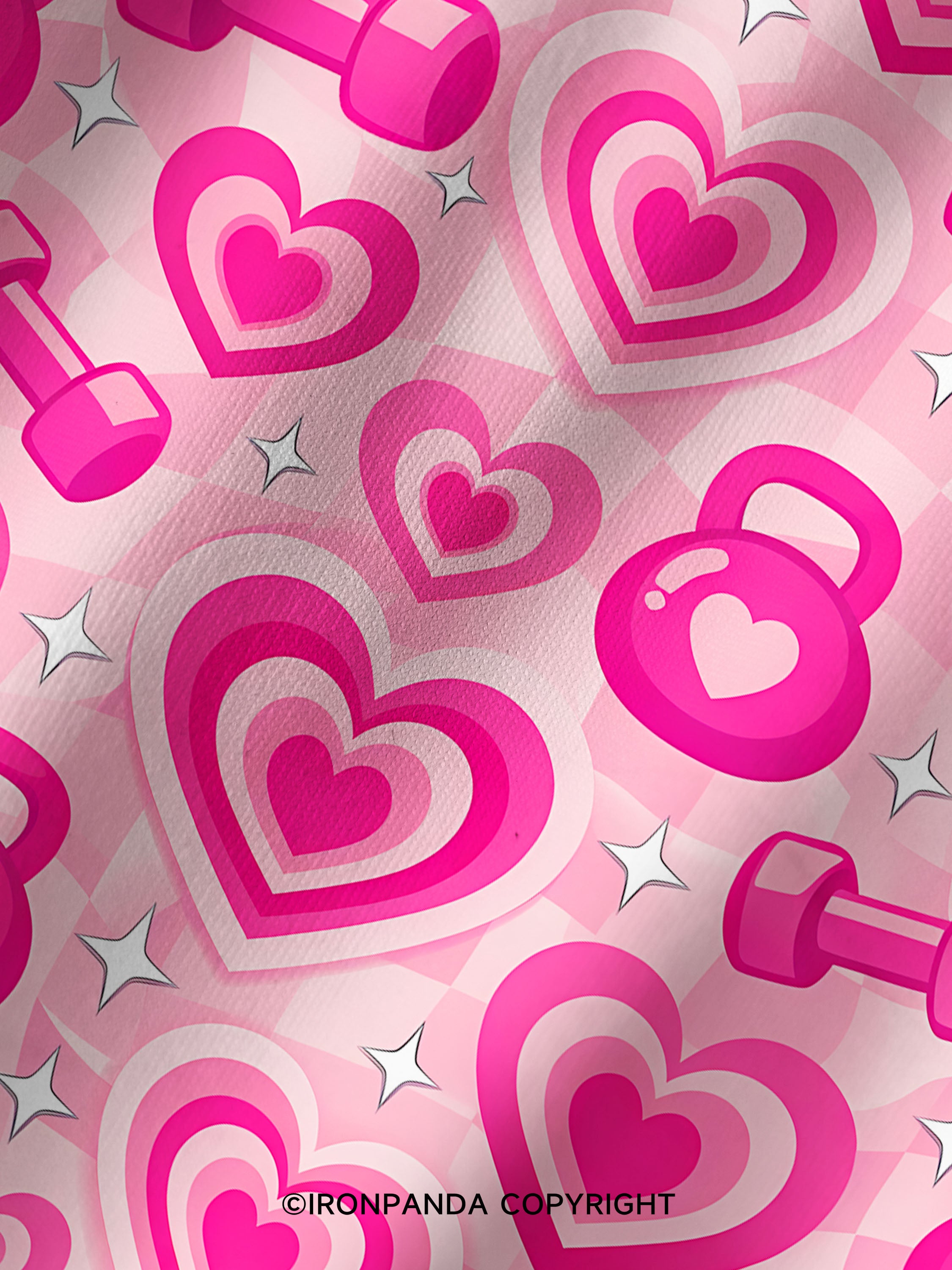 Coquette Heart Fitness Printed Yoga Shorts