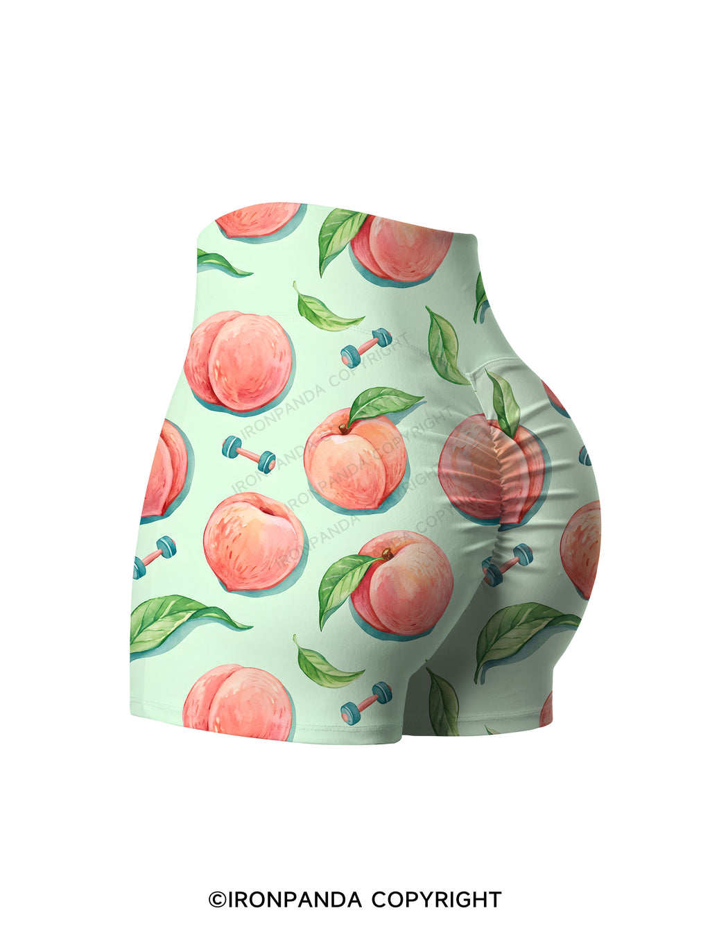 Peach Pump Printed Yoga Shorts