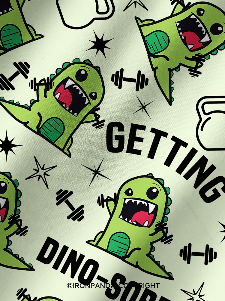 Getting Dino-Sore Printed Yoga Shorts