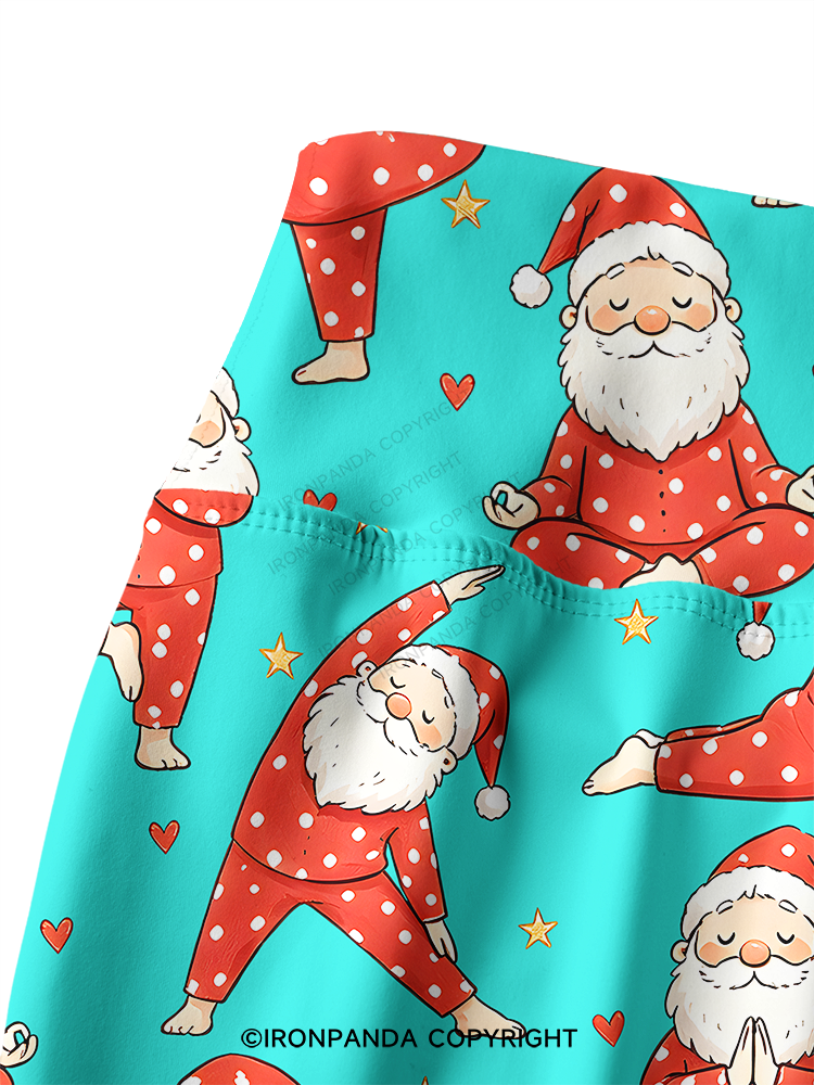 Funny Santa Yoga Printed Yoga Pants