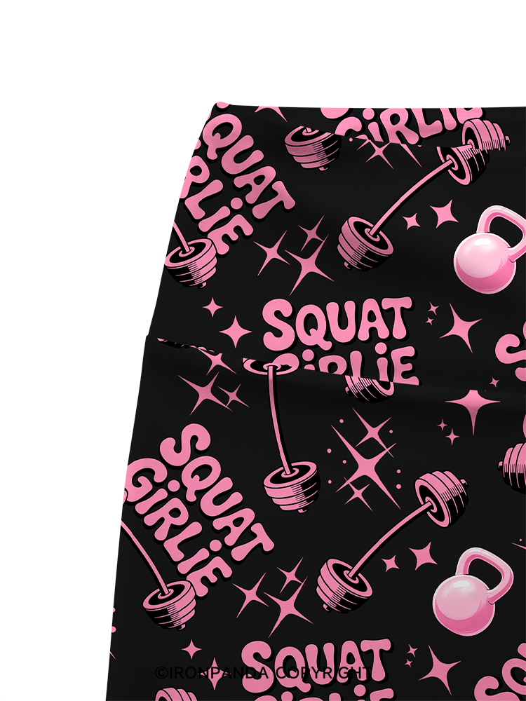 SQUAT GIRLIE Printed Yoga Cycling Shorts