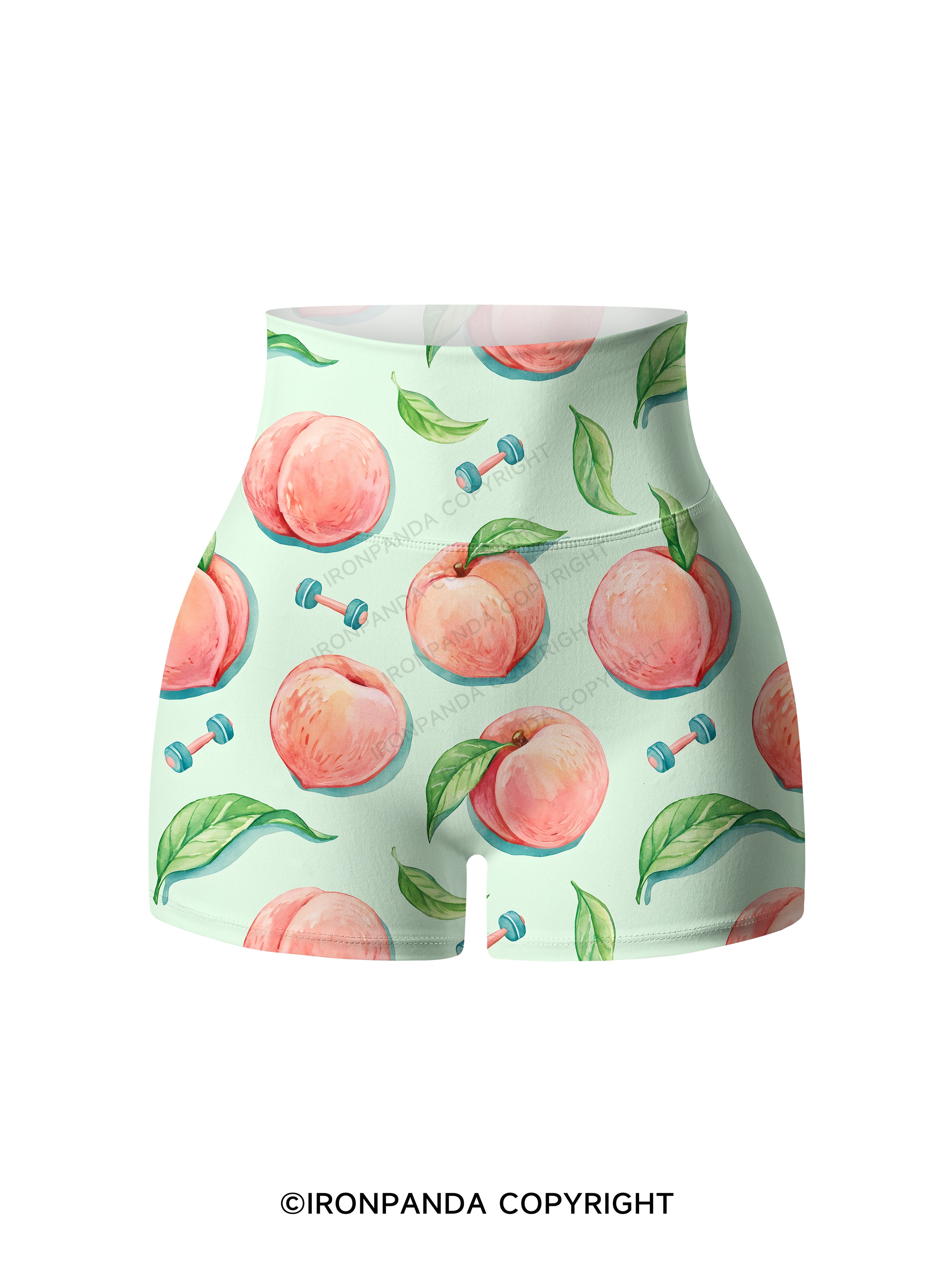 Peach Pump Printed Yoga Shorts
