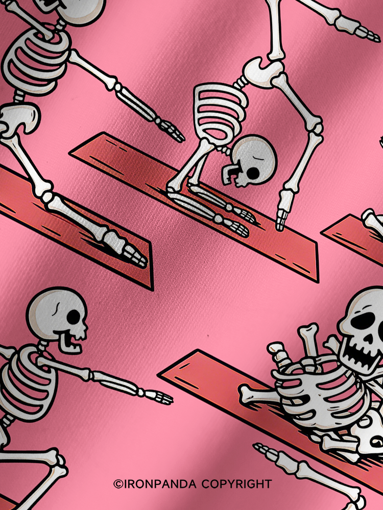 Yoga Skeleton Printed Yoga Shorts