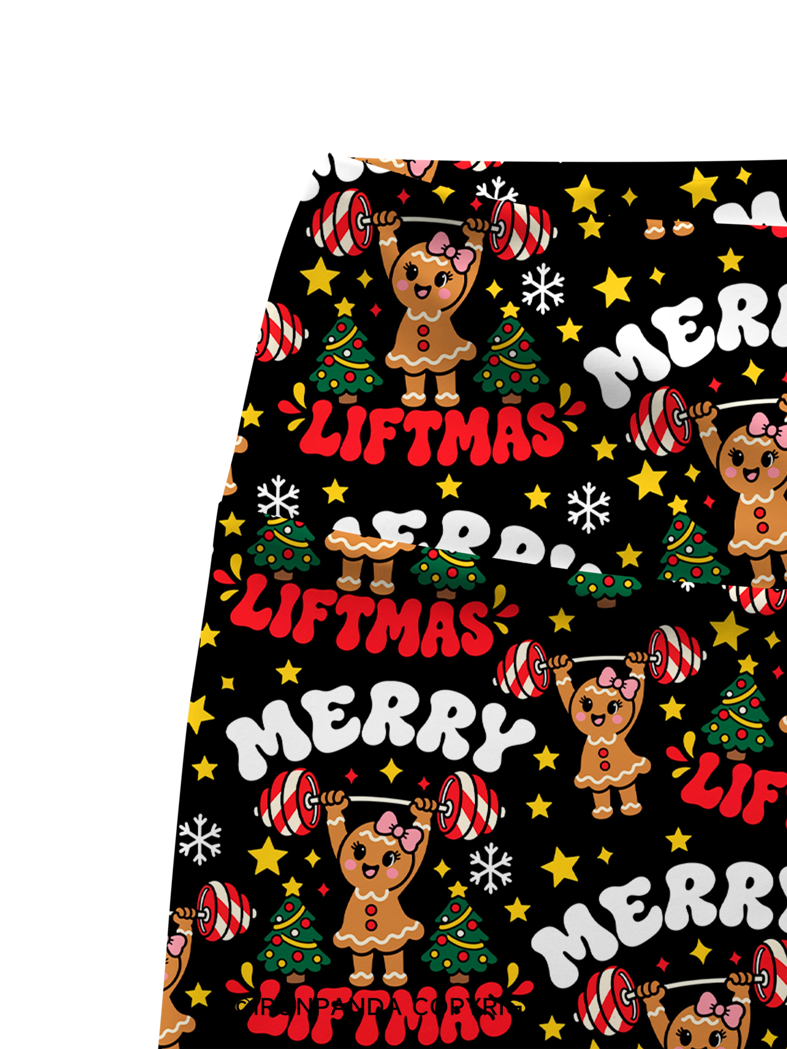 Merry Liftmas gingerbread  Printed Yoga Cycling Shorts
