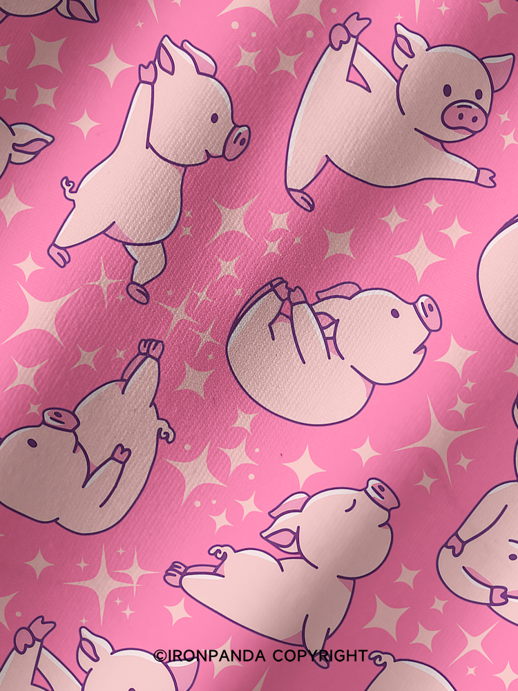YOGA PIGS Printed Yoga Shorts