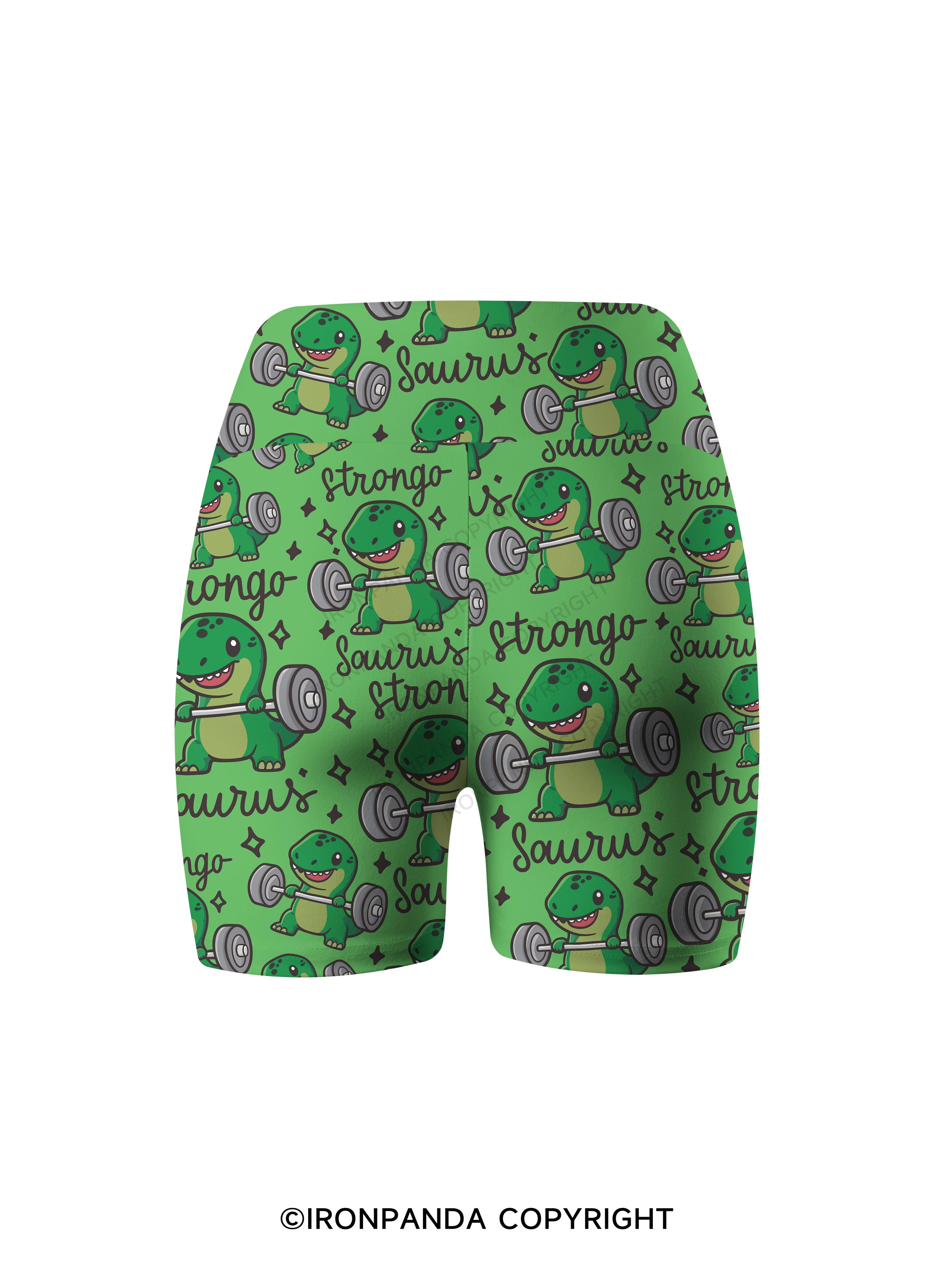 STRONGO SAURUS Printed Yoga Cycling Shorts