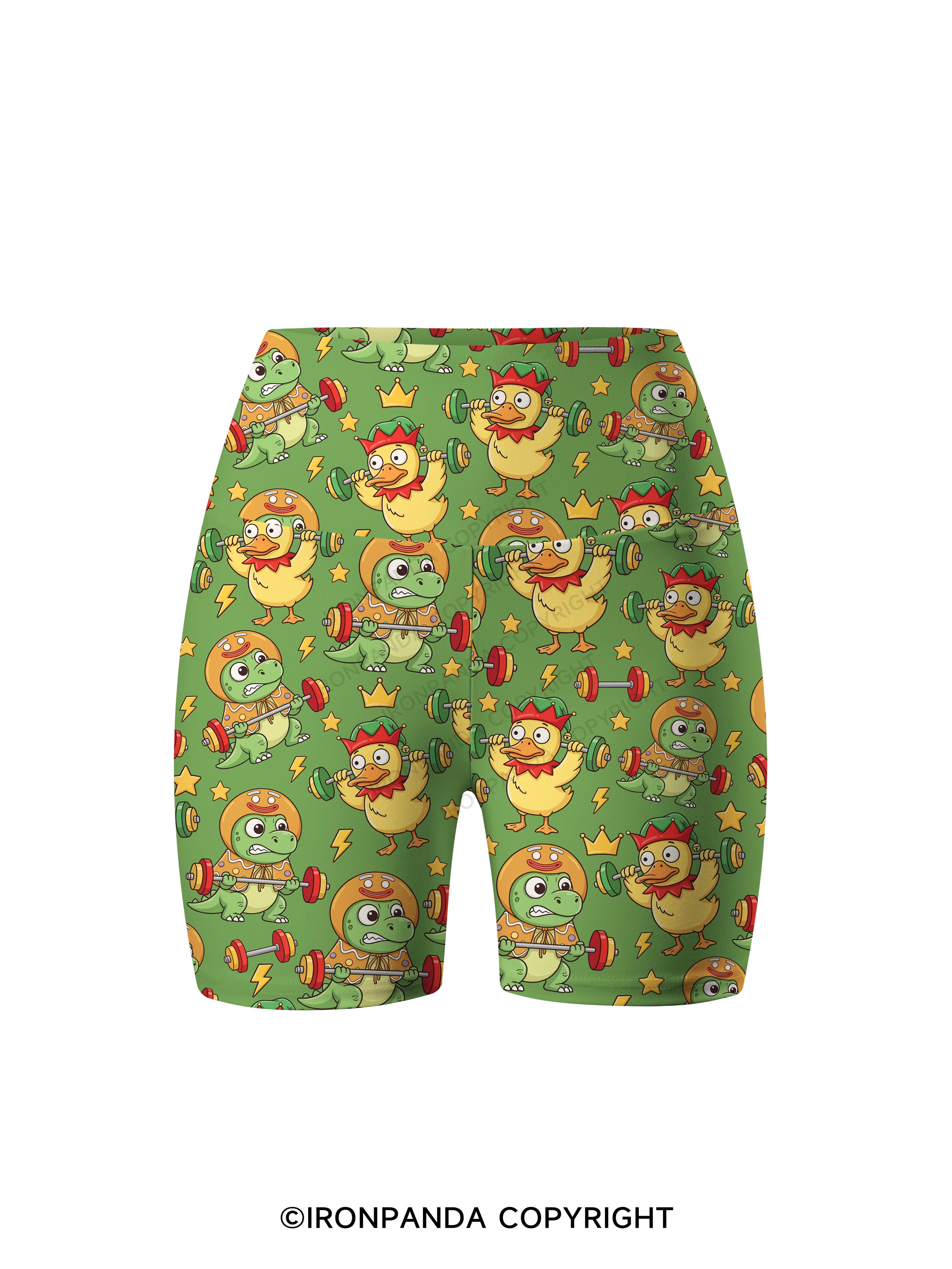 Gains Are Fun Printed Yoga Cycling Shorts