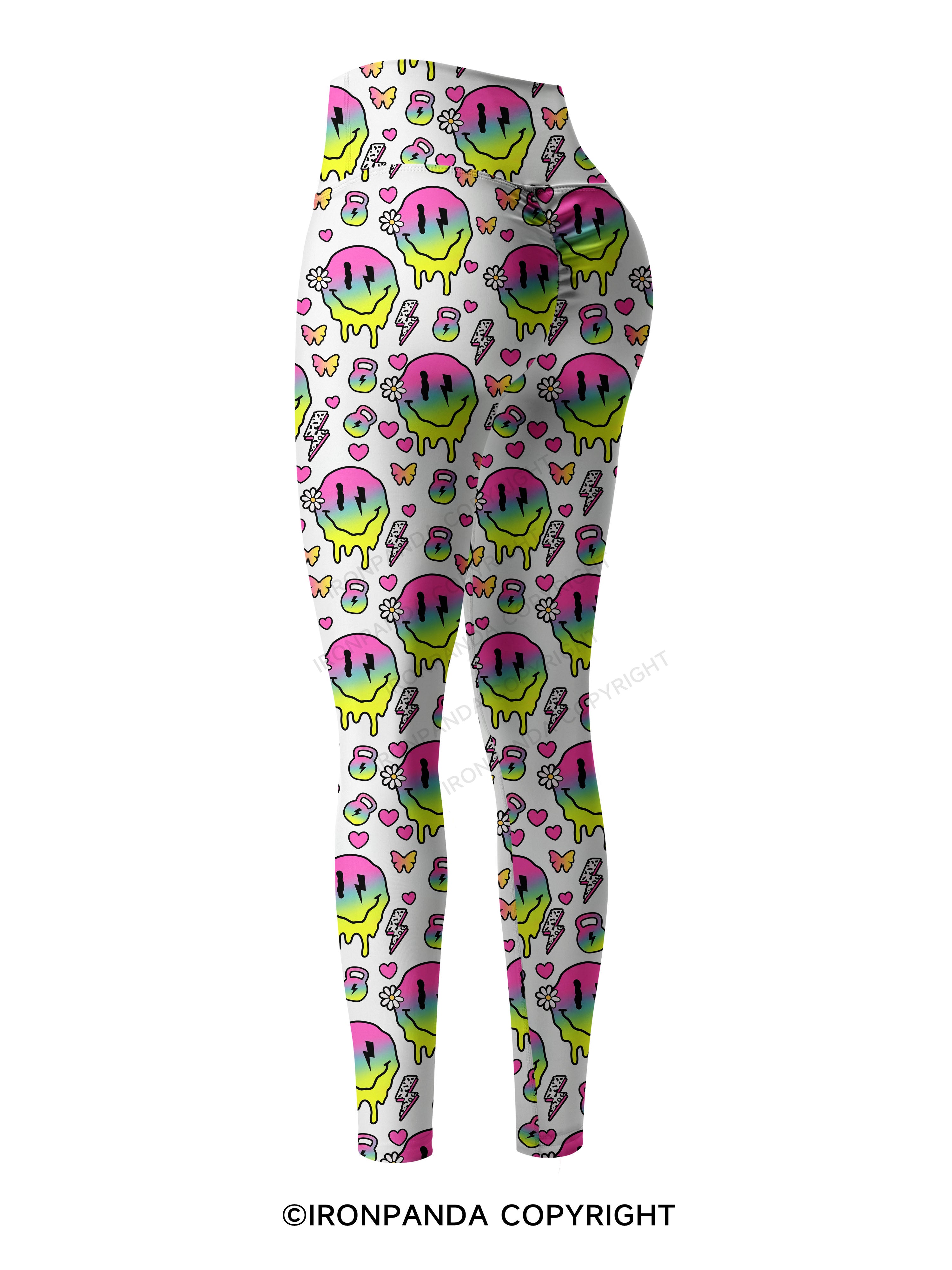 Melty Kettlebell Smile Printed Yoga Pants