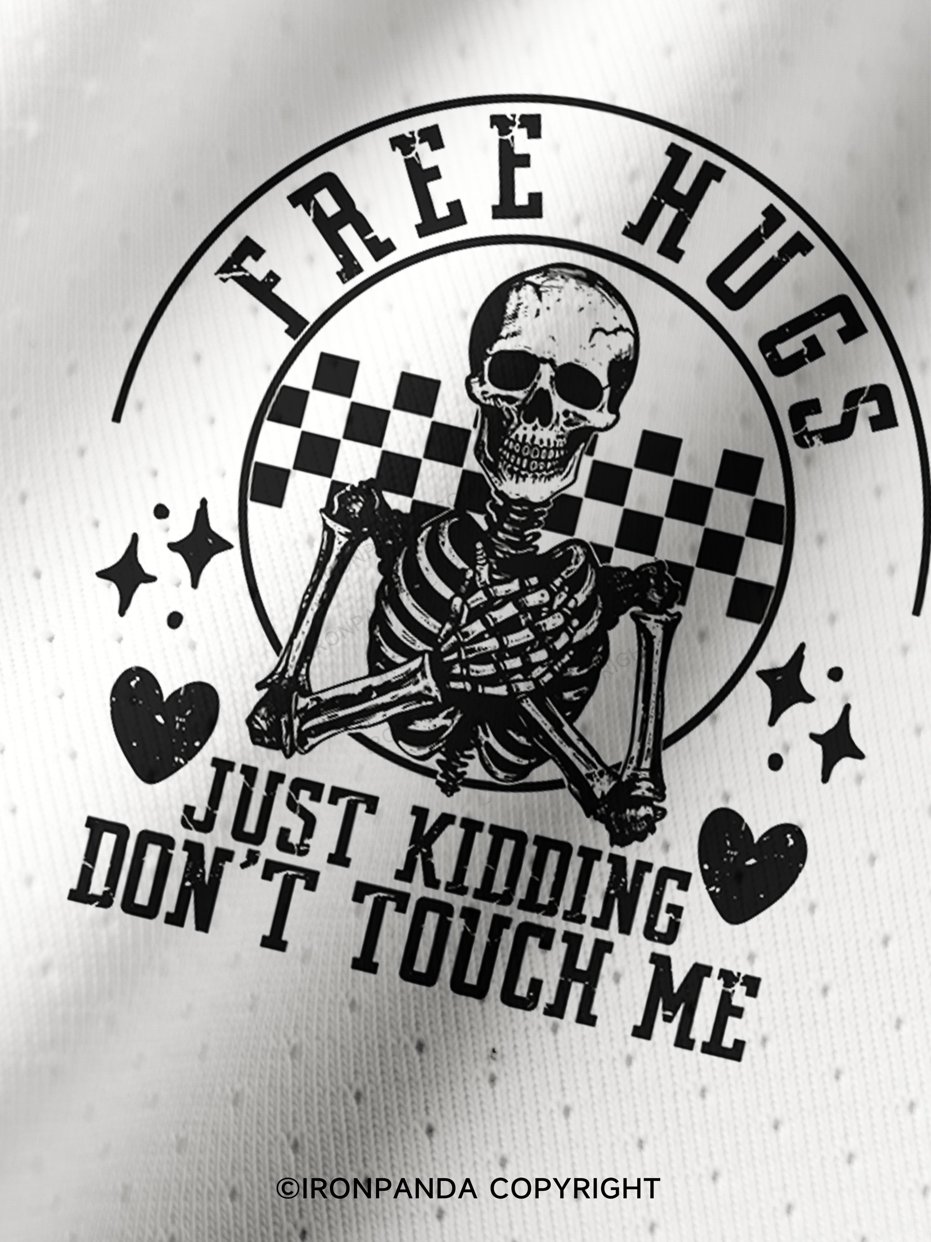 Free Hugs Just Kidding Don't Touch Me Skeleton Pro Mesh Jersey