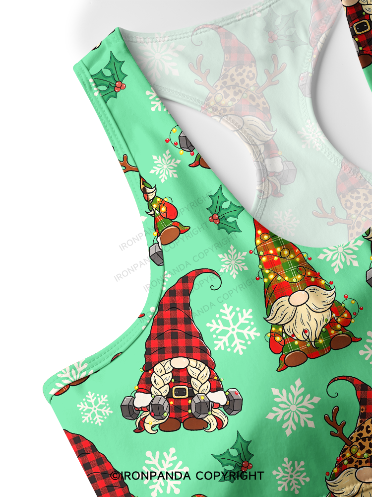 Fitness Christmas Elf Racerback Sports Bra