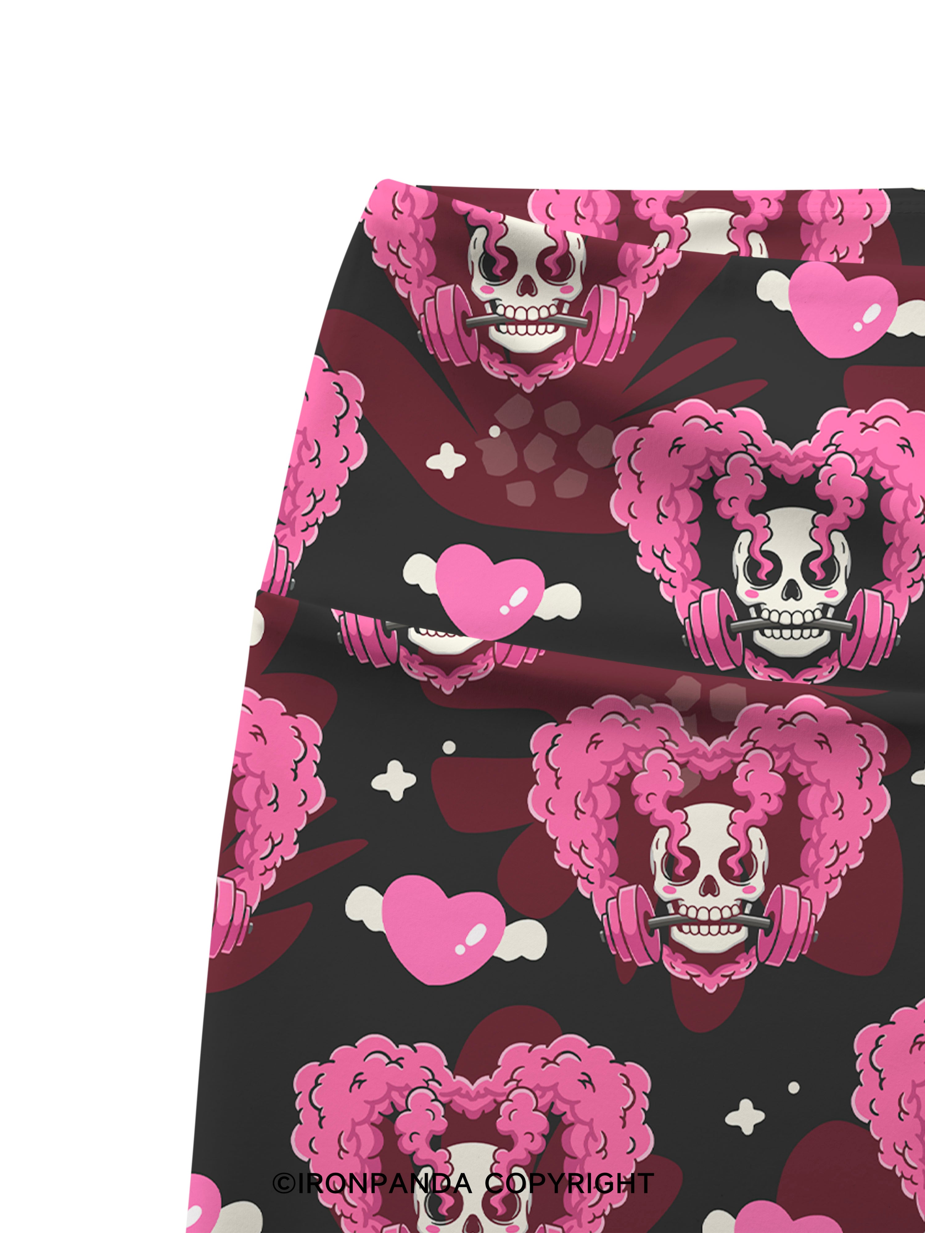 gym heart Printed Yoga Cycling Shorts