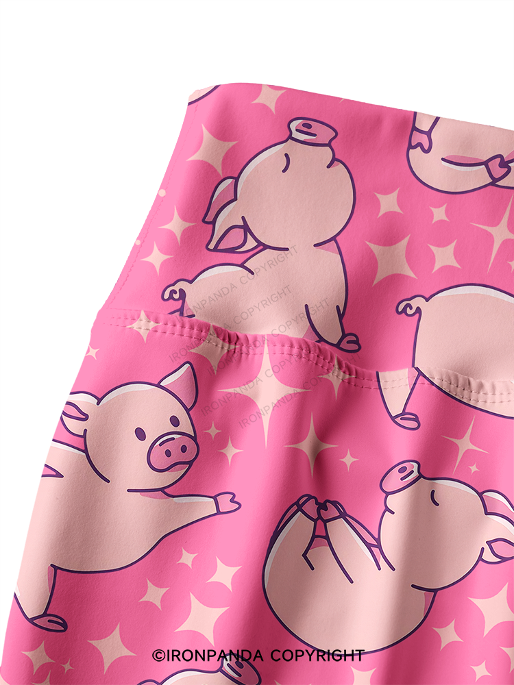 YOGA PIGS Printed Yoga Pants