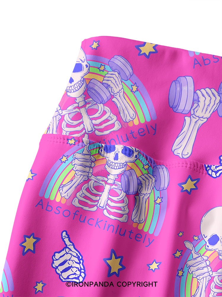 ABSOFUCKINLUTELY GYM  Printed Yoga Pants