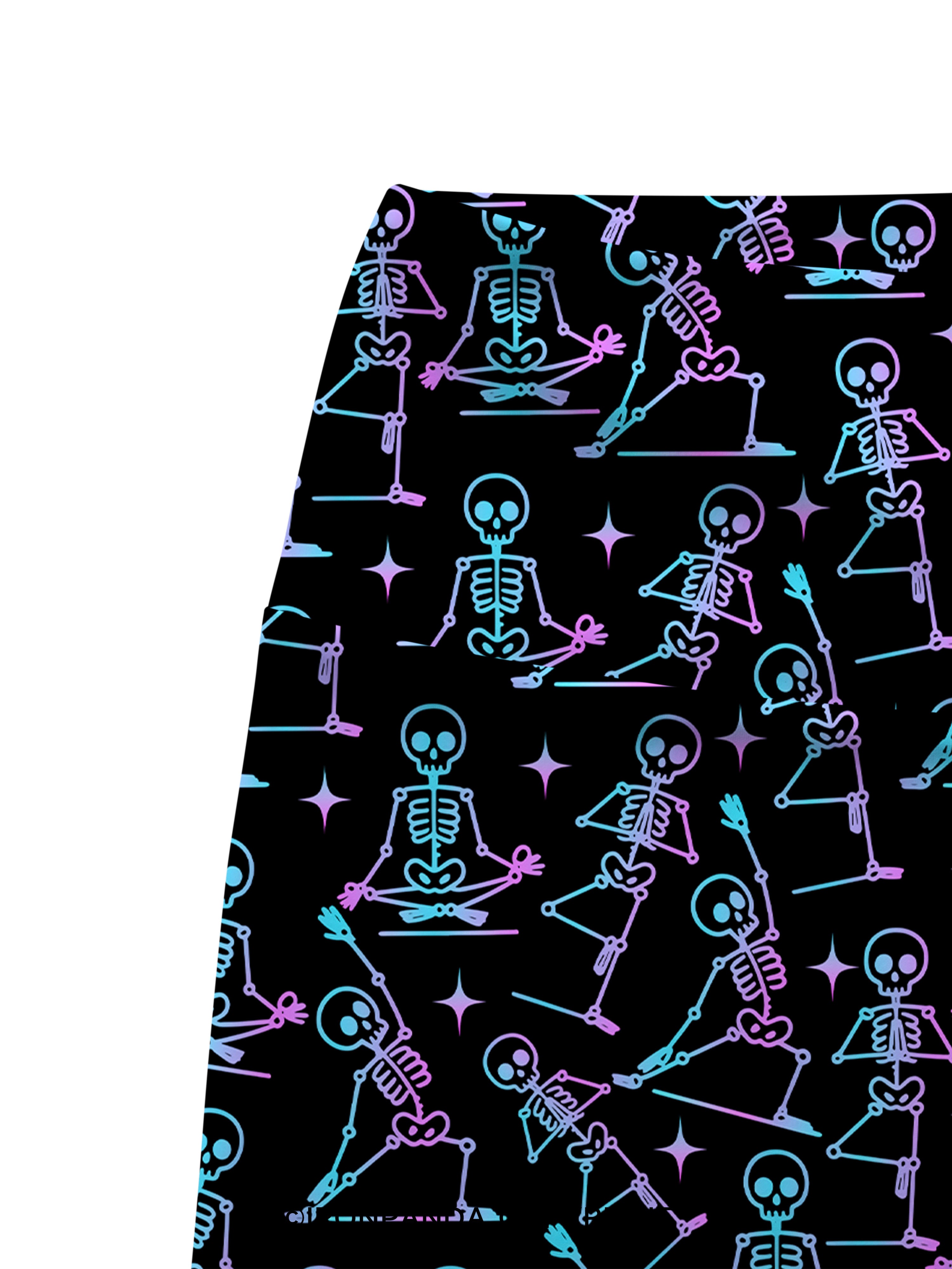 ZEN TO THE BONE SKELETON Printed Yoga Cycling Shorts
