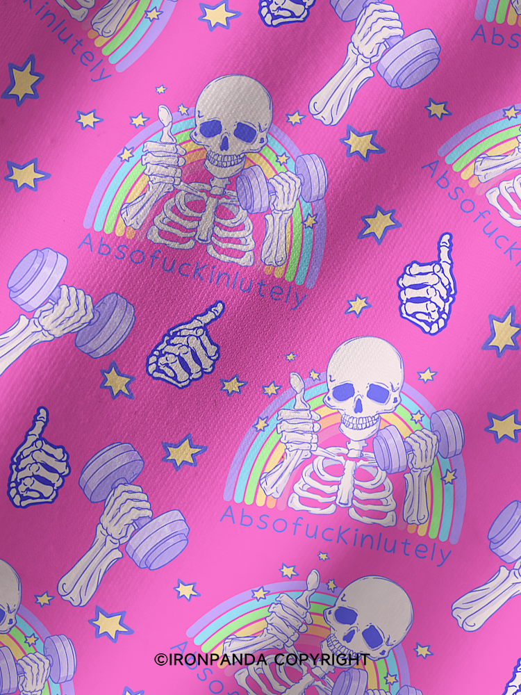 ABSOFUCKINLUTELY GYM  Printed Yoga Shorts
