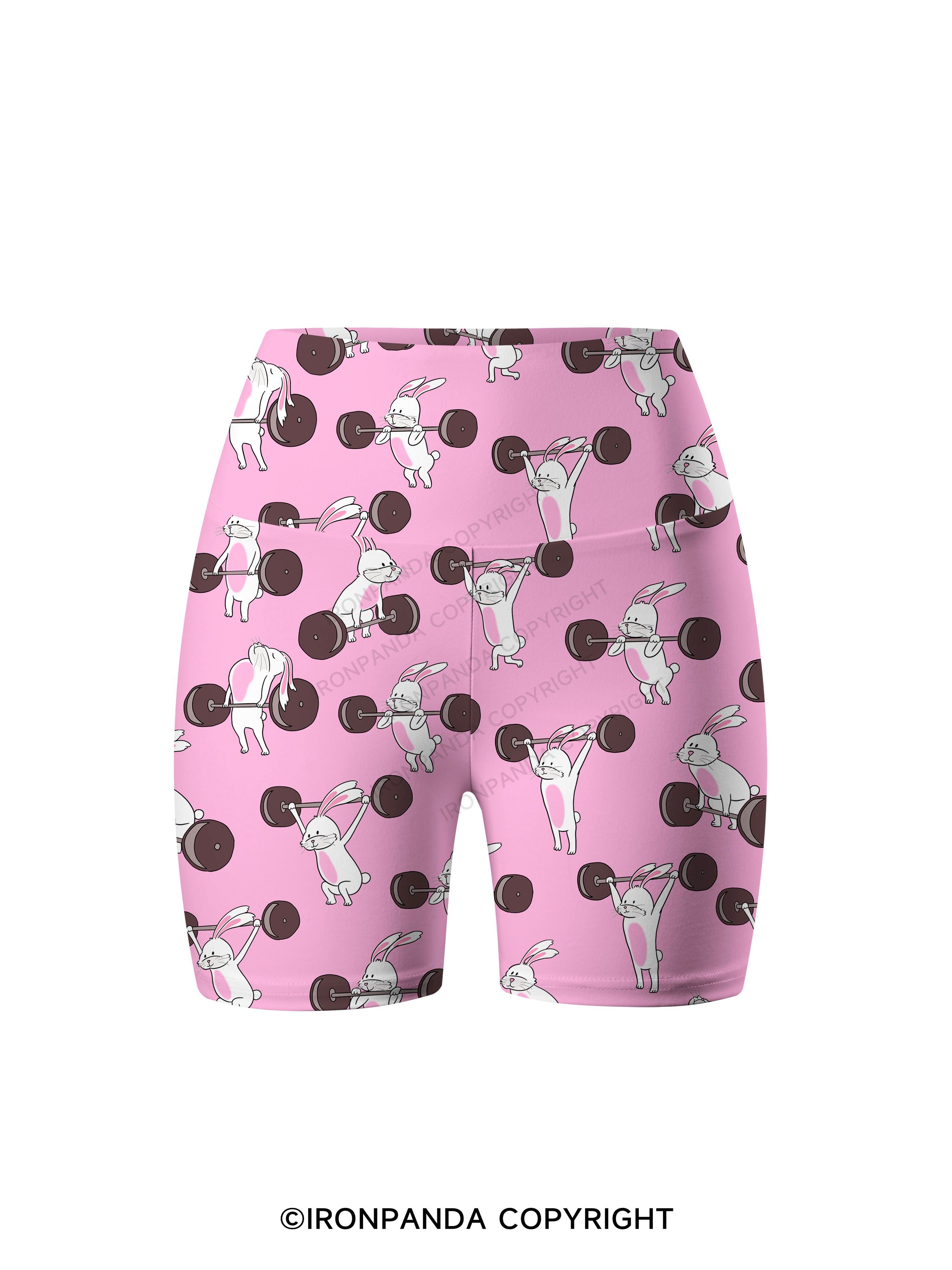 Lift Like Bunny Printed Yoga Cycling Shorts