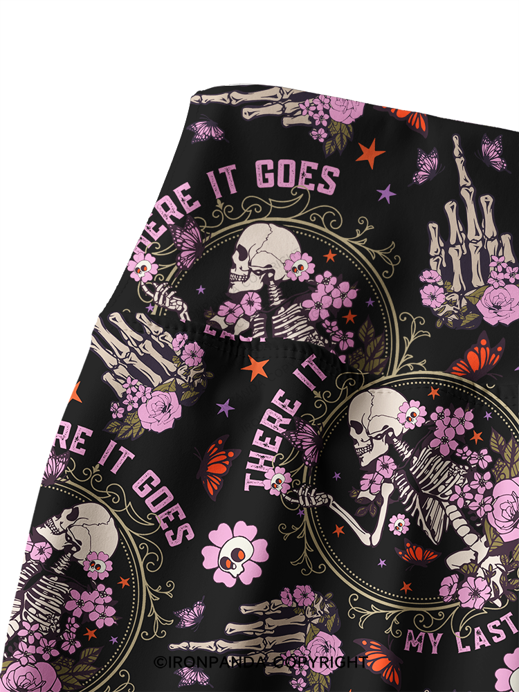 There It Goes My Last Flying Printed Yoga Pants